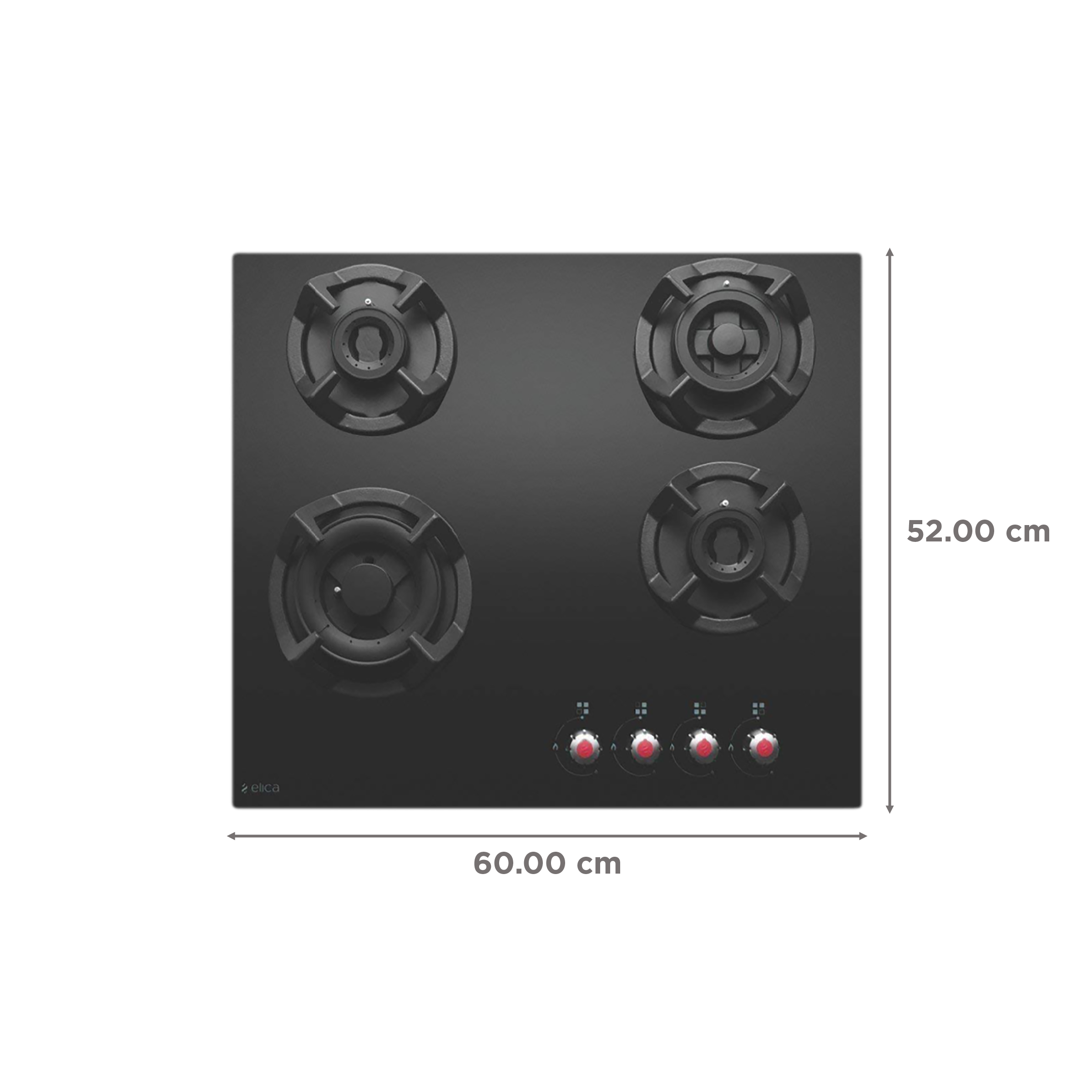 Elica CLASSIC AB MFC 4B 60 MT FFD Glass Top 4 Burner Automatic Hob (Multi Flame Control, Black) Elica CLASSIC AB MFC 4B 60 MT FFD Glass Top 4 Burner Automatic Hob (Multi Flame Control, Black)_2