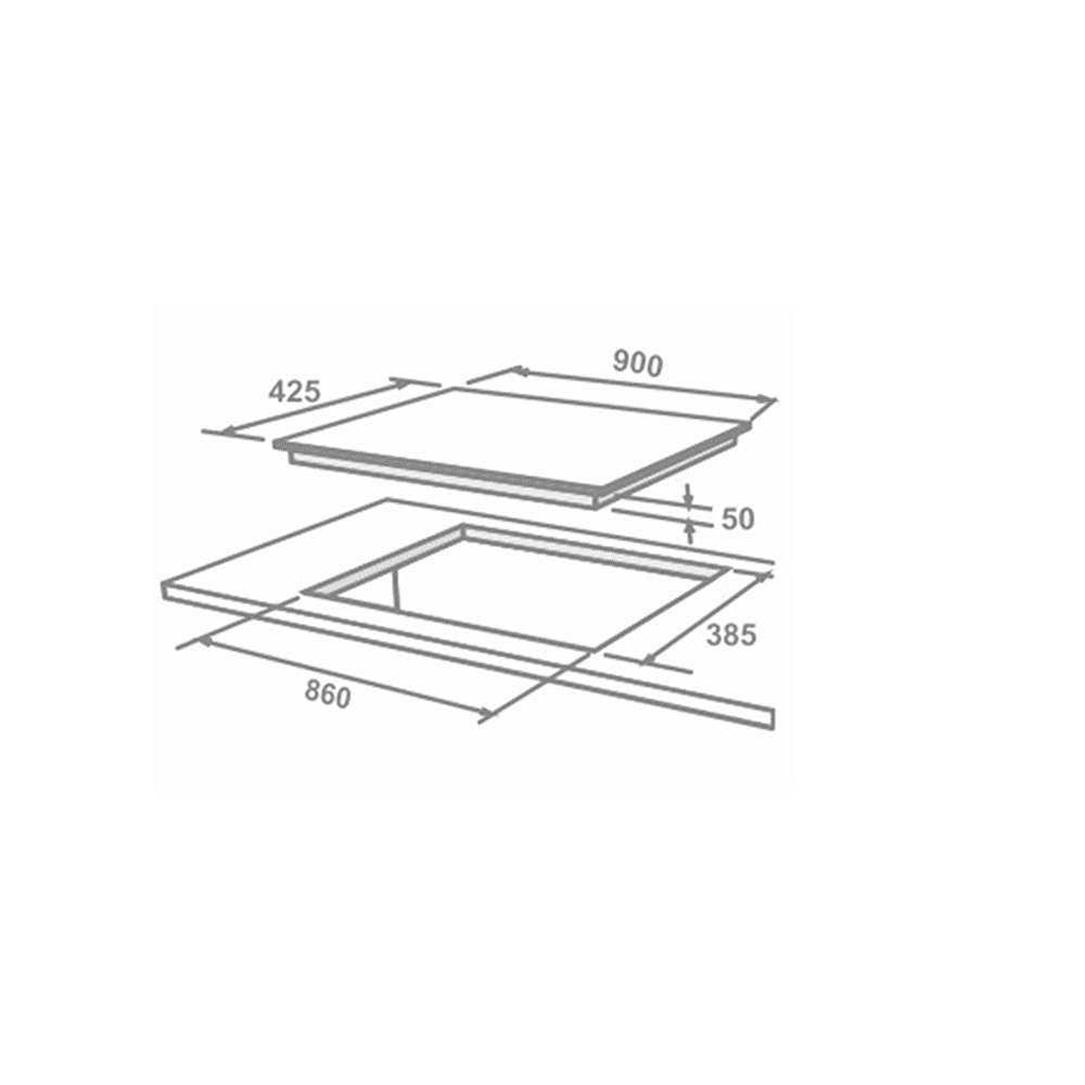 Elica PRO FB MFC 3B 90 DX FFD Glass Top 3 Burner Automatic Electric Hob (Round Metallic Knob, Black)_4