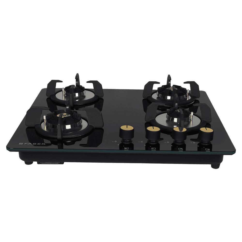 Faber Maxus HT604 CRS BR CI AI Tempered Glass Top 4 Burner Automatic Hob (Heat Resistant, Black)_7