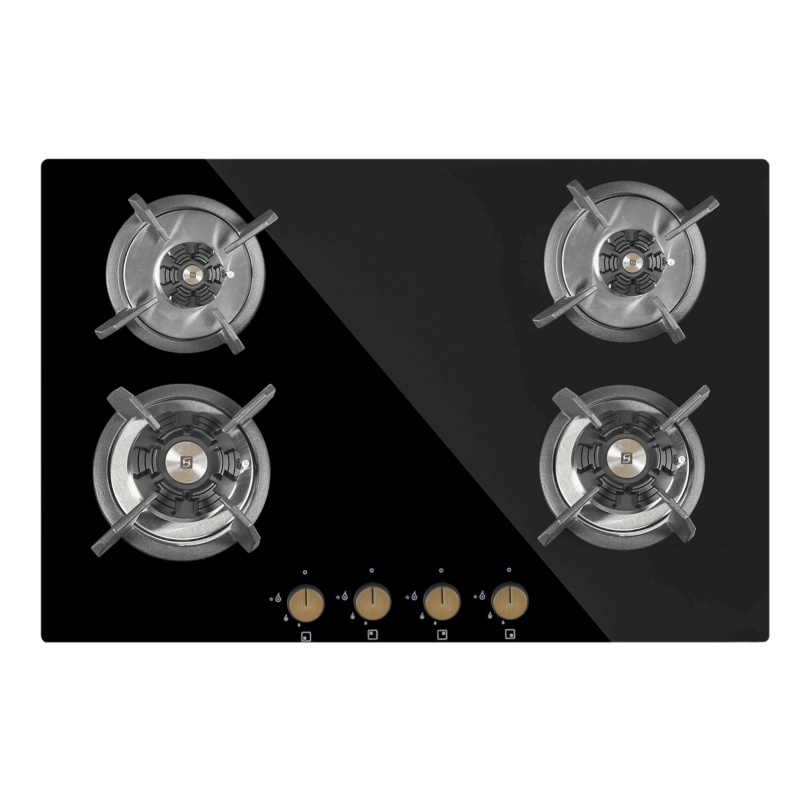 Faber Maxus HT784 CRS BR CI AI Toughened Glass Top 4 Burner Automatic Hob (High Quality Knob, Black)_10