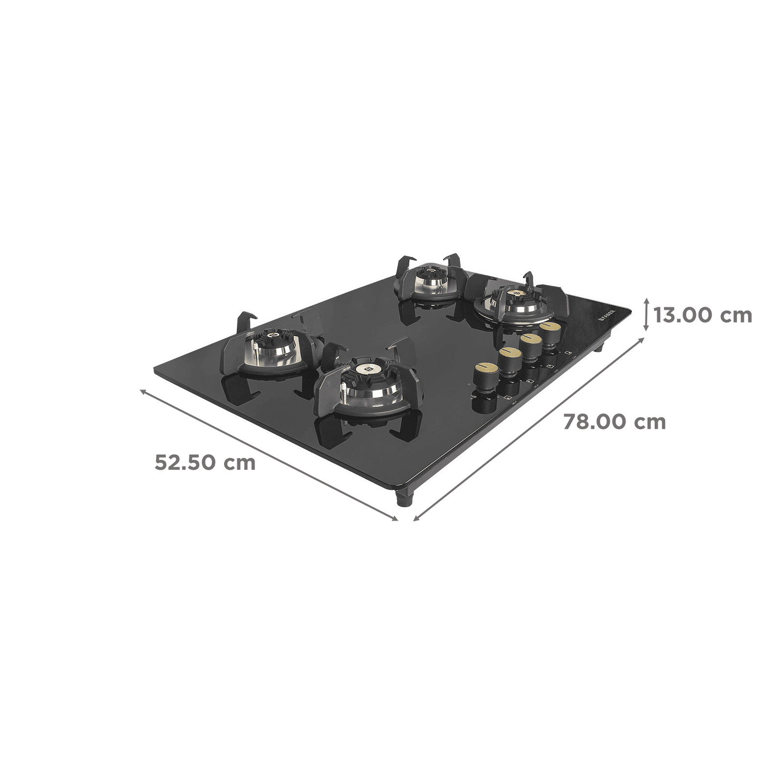 Faber Maxus HT784 CRS BR CI AI Toughened Glass Top 4 Burner Automatic Hob (High Quality Knob, Black)_2