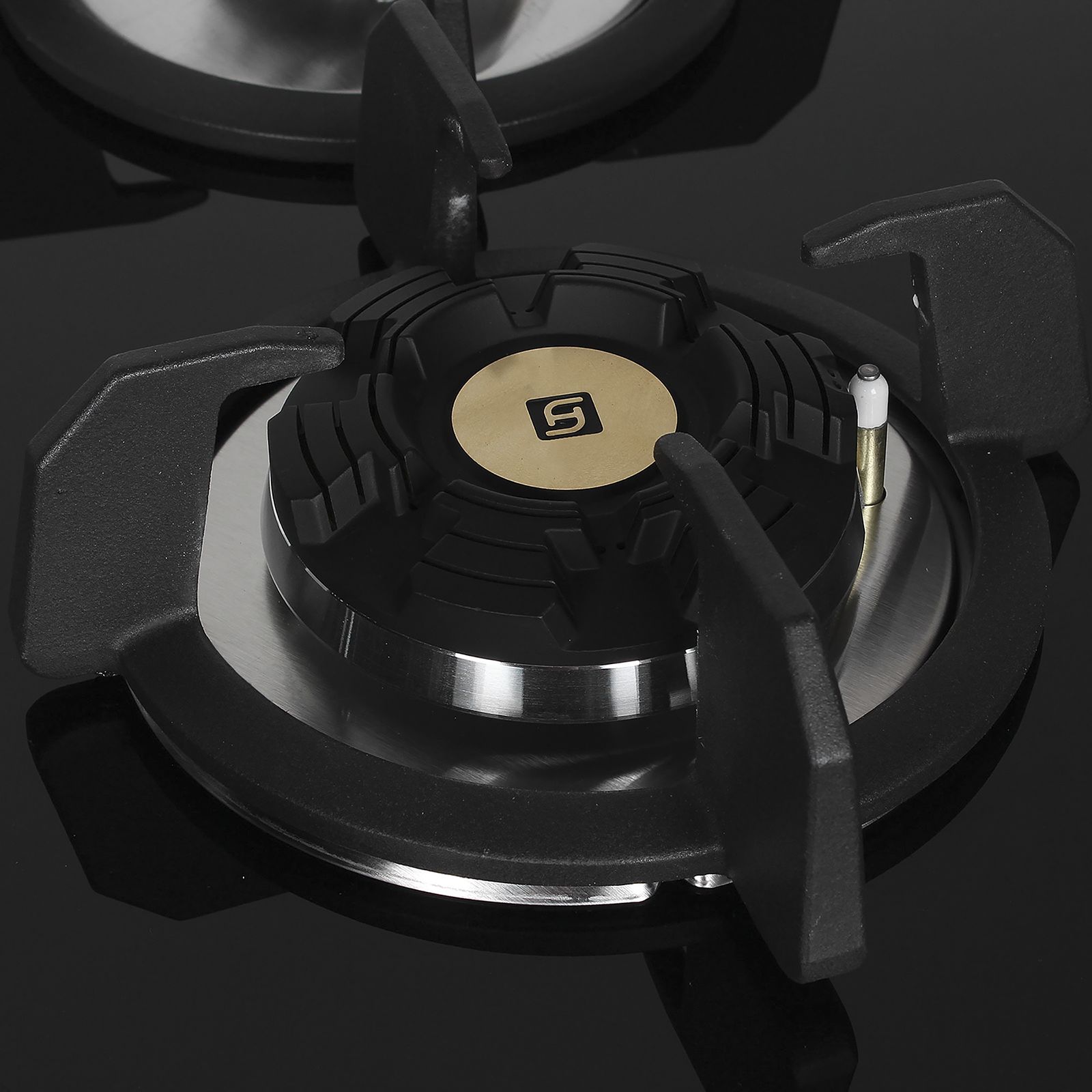 Faber Maxus HT784 CRS BR CI AI Toughened Glass Top 4 Burner Automatic Hob (High Quality Knob, Black)_4