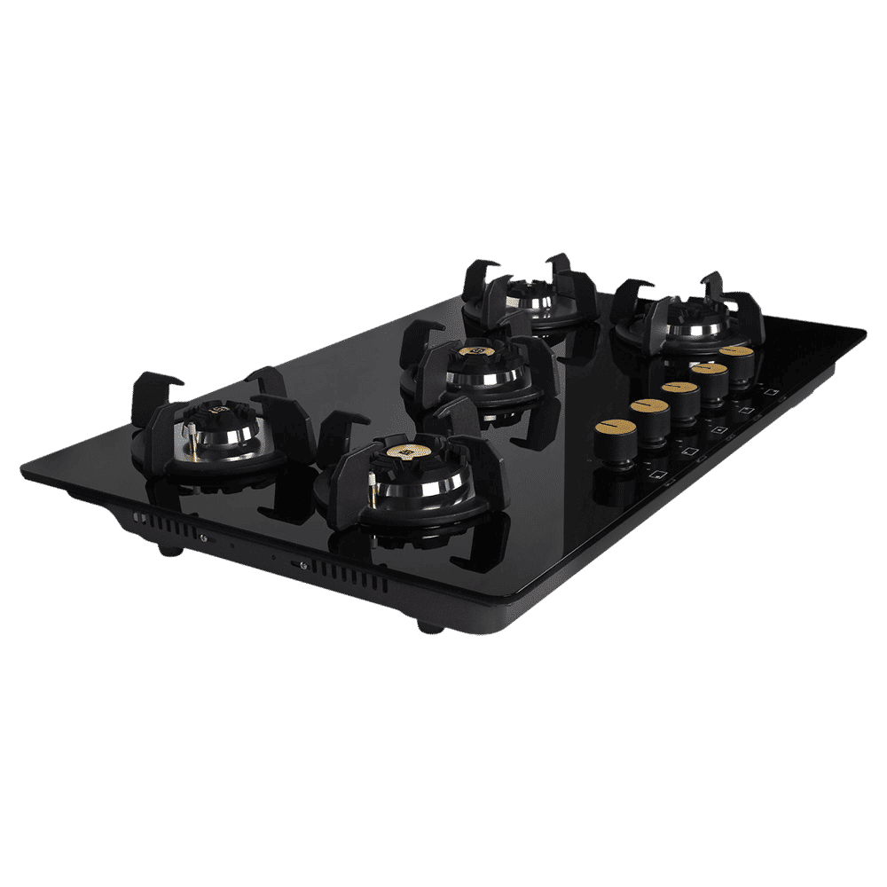 Faber Maxus HT905 CRS BR CI AI Toughened Glass Top 5 Burner Automatic Hob (High Quality Knob, Black)_7