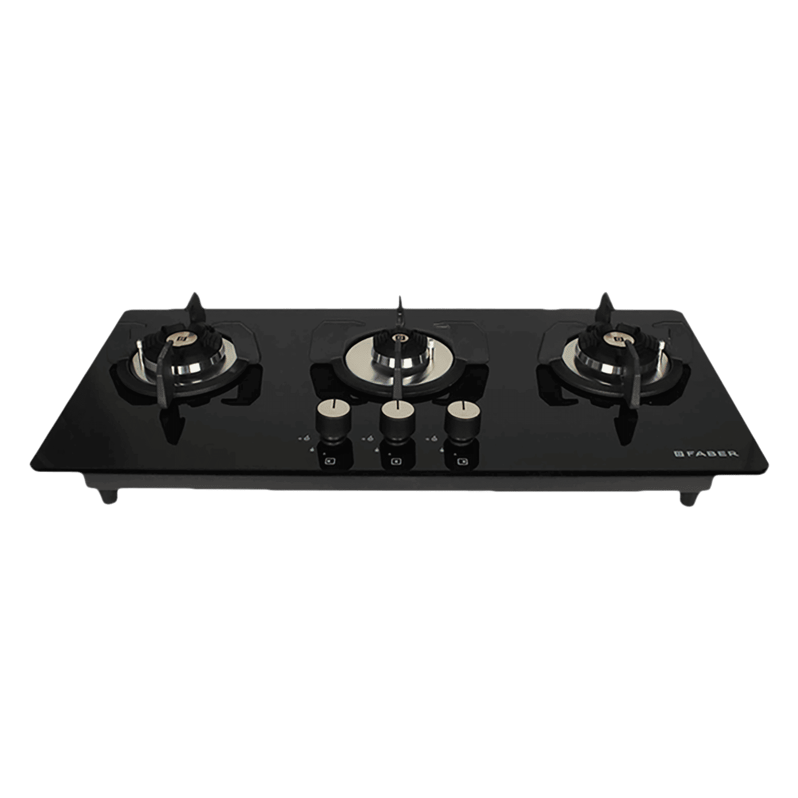 Faber Maxus HT803 CRS BR CI AI Toughened Glass Top 3 Burner Automatic Hob (High Quality Knob, Black)_1