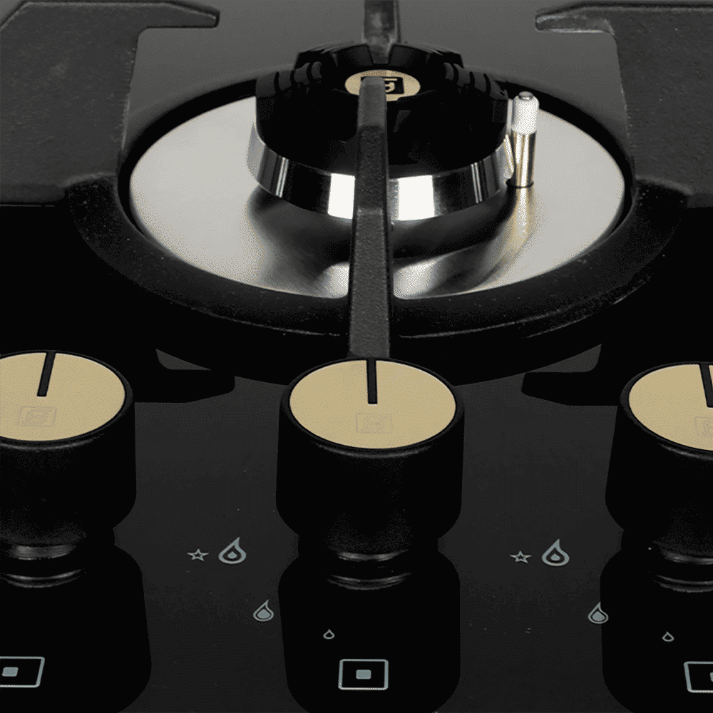 Faber Maxus HT803 CRS BR CI AI Toughened Glass Top 3 Burner Automatic Hob (High Quality Knob, Black)_5