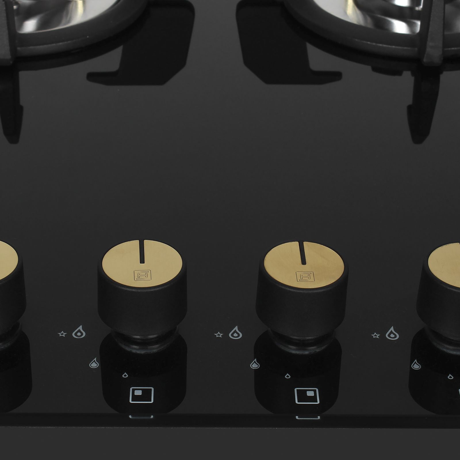 Faber Maxus HT904 CRS BR CI AI Toughened Glass Top 4 Burner Automatic Hob (High Quality Knob, Black)_5