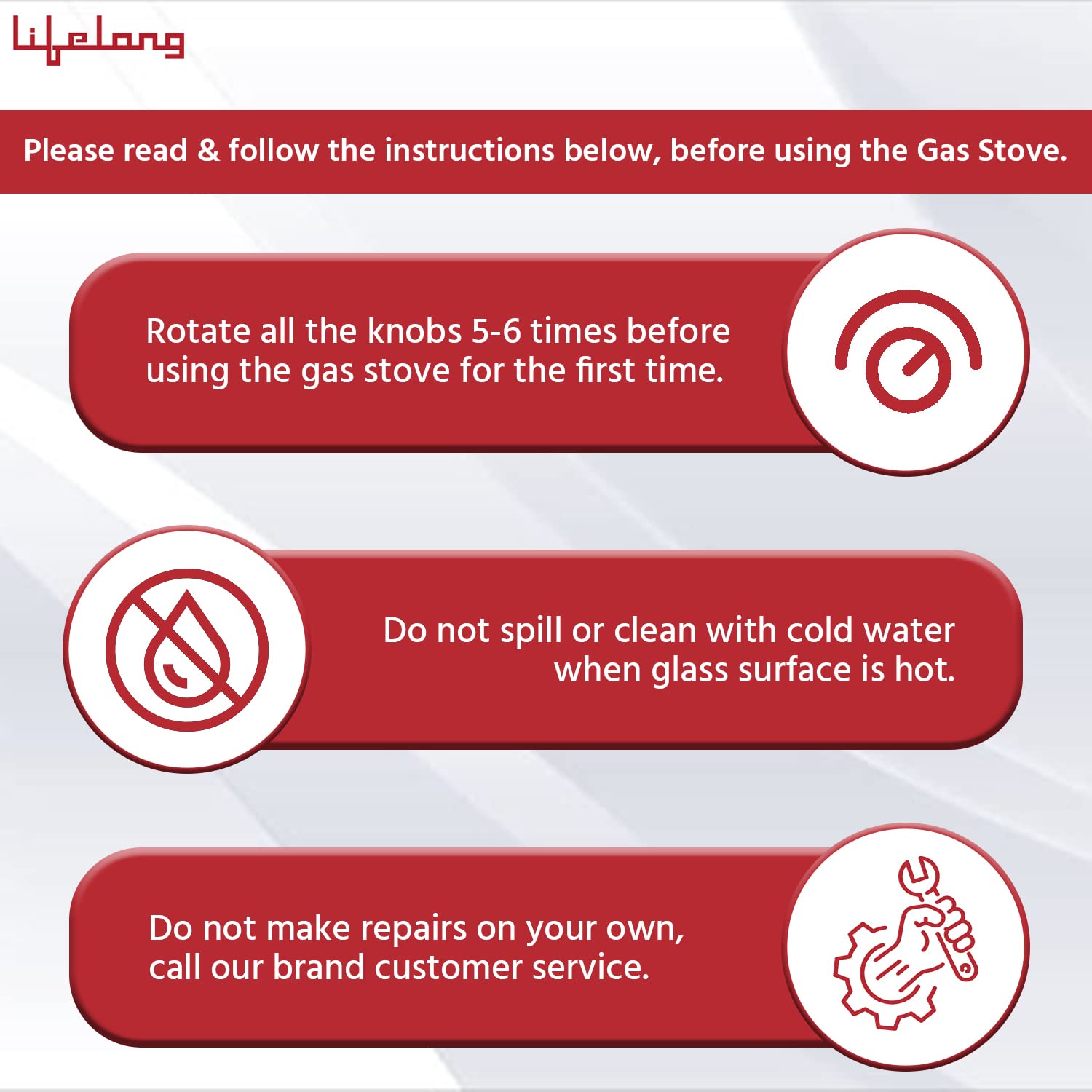 Lifelong LLGS18 Toughened Glass Top 3 Burner Manual Gas Stove (Anti-Skid Feet, Black)_10