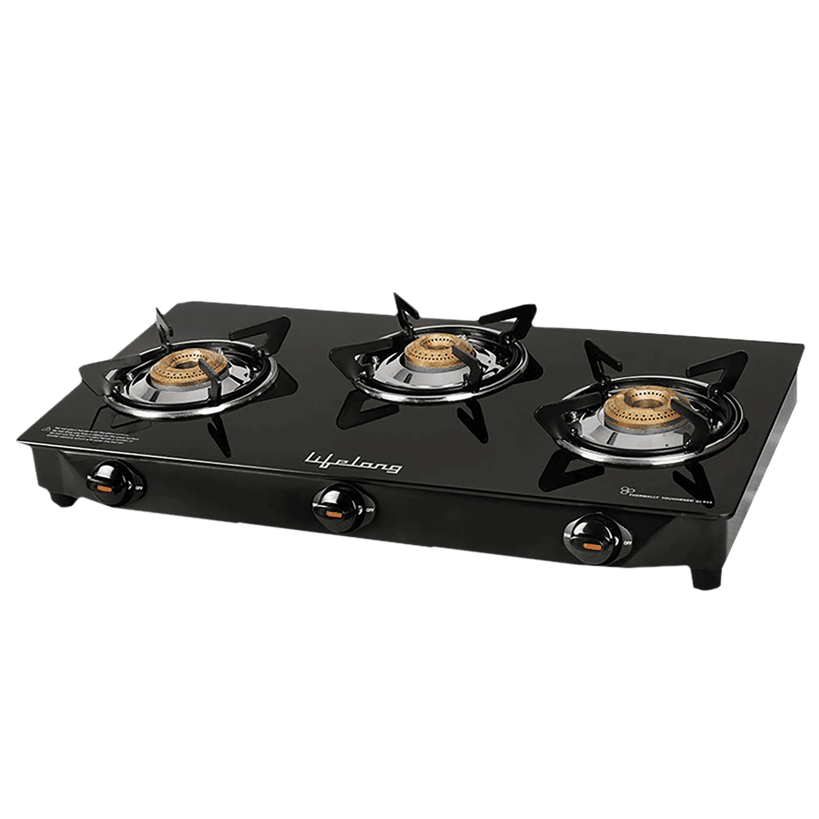 Lifelong LLGS18 Toughened Glass Top 3 Burner Manual Gas Stove (Anti-Skid Feet, Black)_14