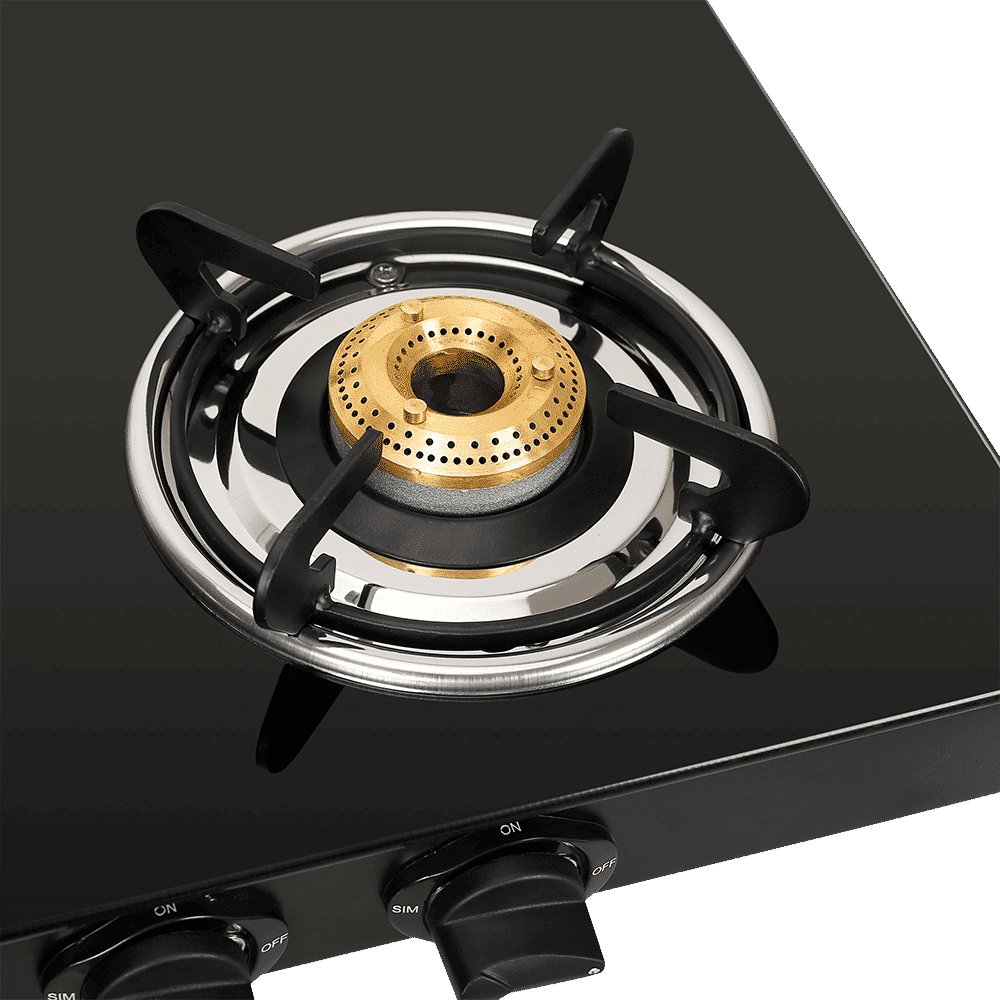 Faber Power 4BB BK Toughened Glass Top 4 Burner Manual Gas Stove (Powder Coating Round Pan Support, Black)_4