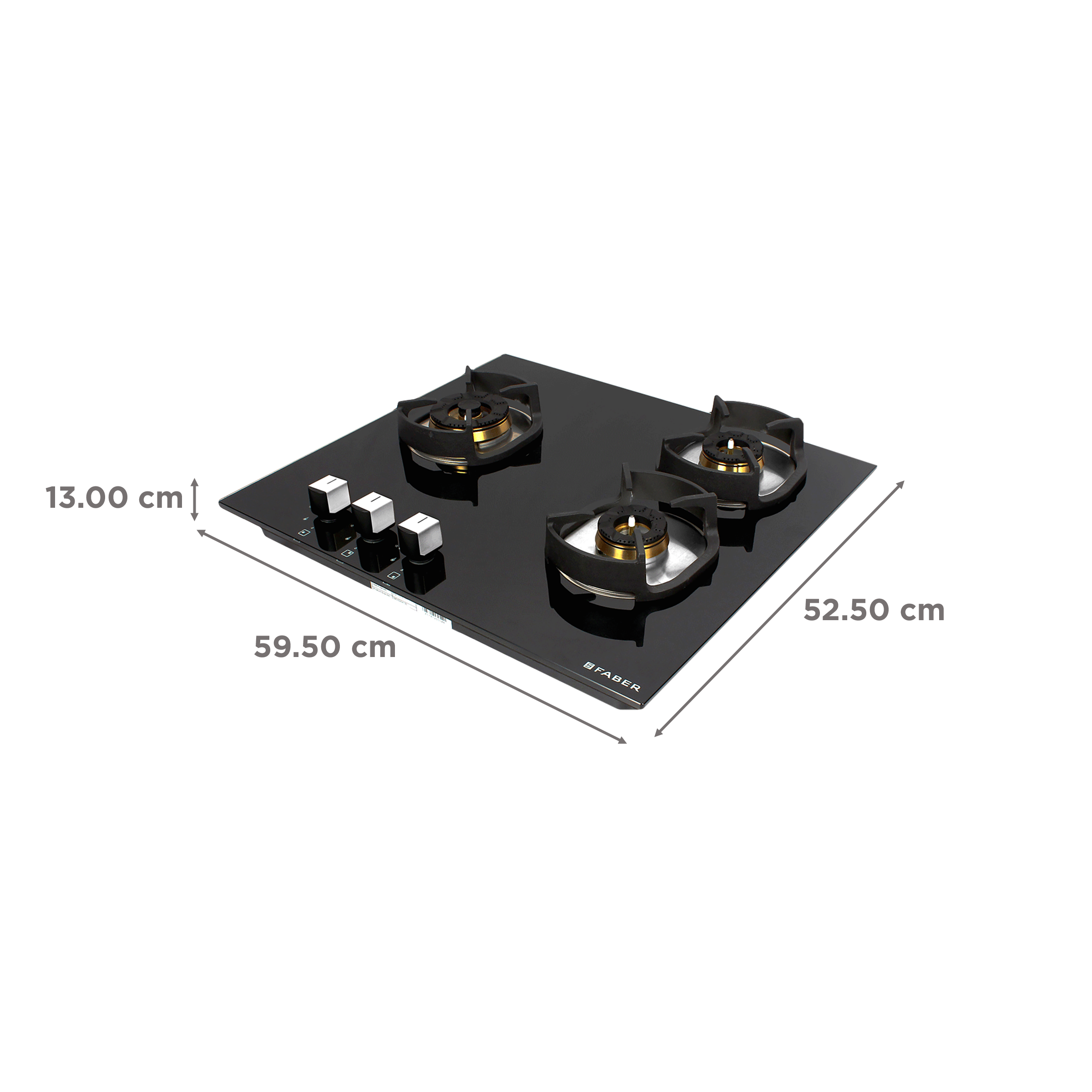 Faber Nexus IND HT603 CRS BR CI AI Toughened Glass Top 3 Burner Automatic Hob (Heavy Duty Pan Support, Black)_2