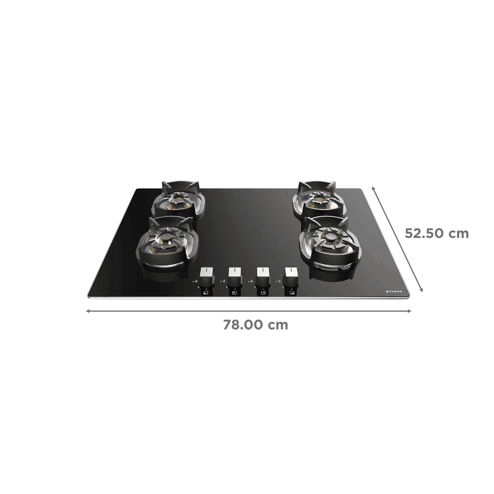Faber Nexus IND HT784 CRS BR CI AI Toughened Glass Top 4 Burner Automatic Hob (Heavy Duty Pan Support, Black) Faber Nexus IND HT784 CRS BR CI AI Toughened Glass Top 4 Burner Automatic Hob (Heavy Duty Pan Support, Black)_2