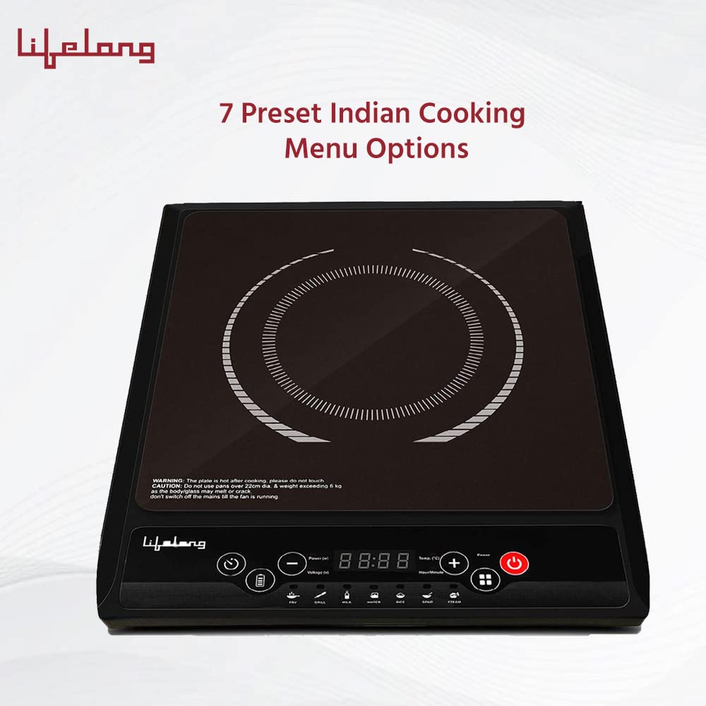 Lifelong Inferno VX 2000W Induction Cooktop with 7 Preset Menus_9