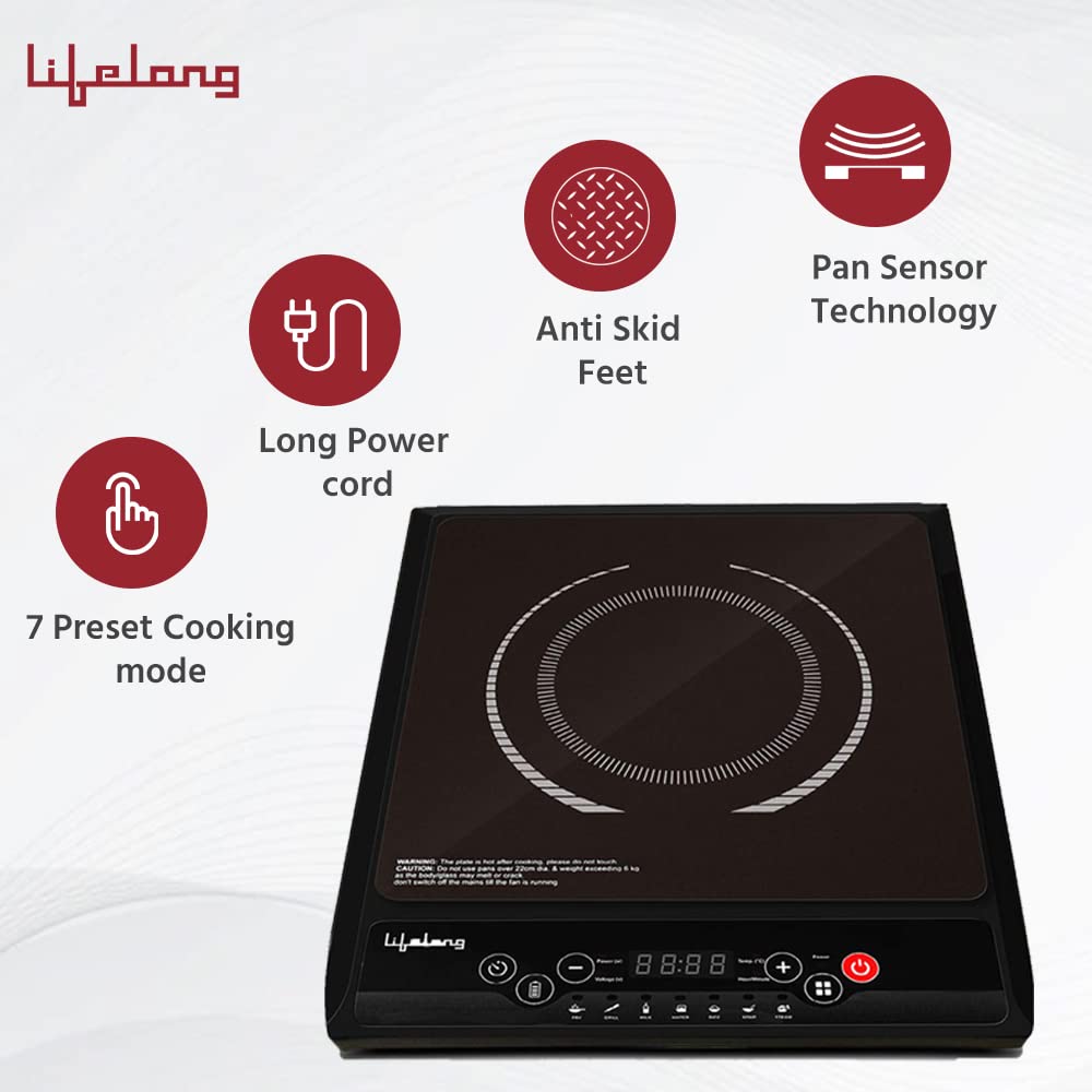 Lifelong Inferno VX 2000W Induction Cooktop with 7 Preset Menus_10