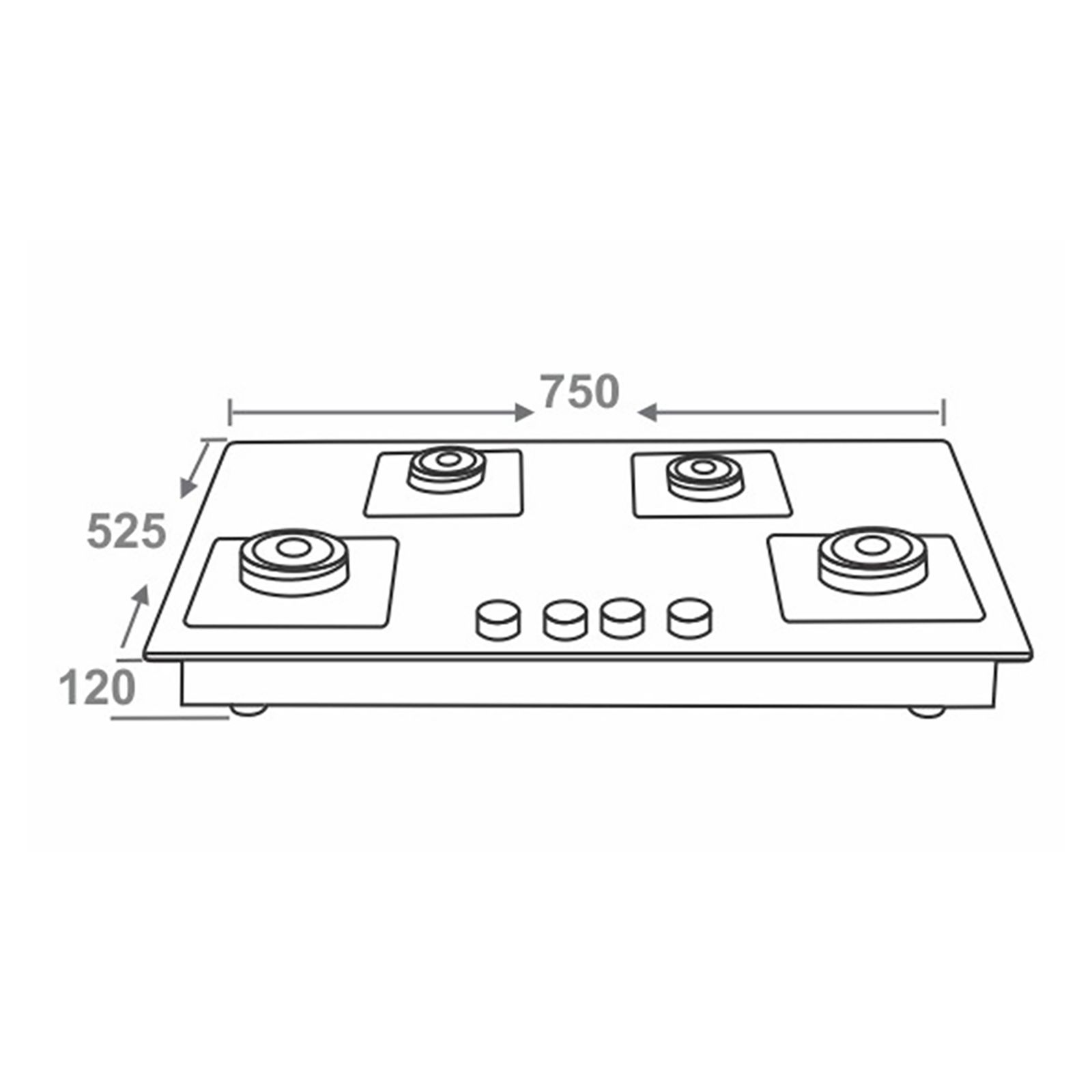 Elica FLEXI FB HCT 475 DX Toughened Glass Top 4 Burner Automatic Electric Hob (Cast Iron Grid, Black)_4