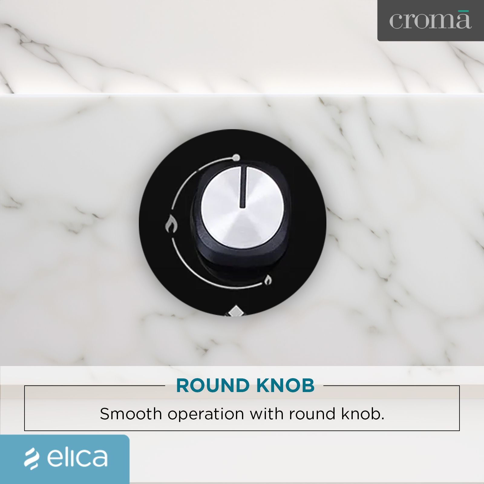 Elica DT FLEXI FB MFC 4B 70 SWIRL Glass Top 4 Burner Automatic Electric Hob (Cast Iron Grid, Black)_8