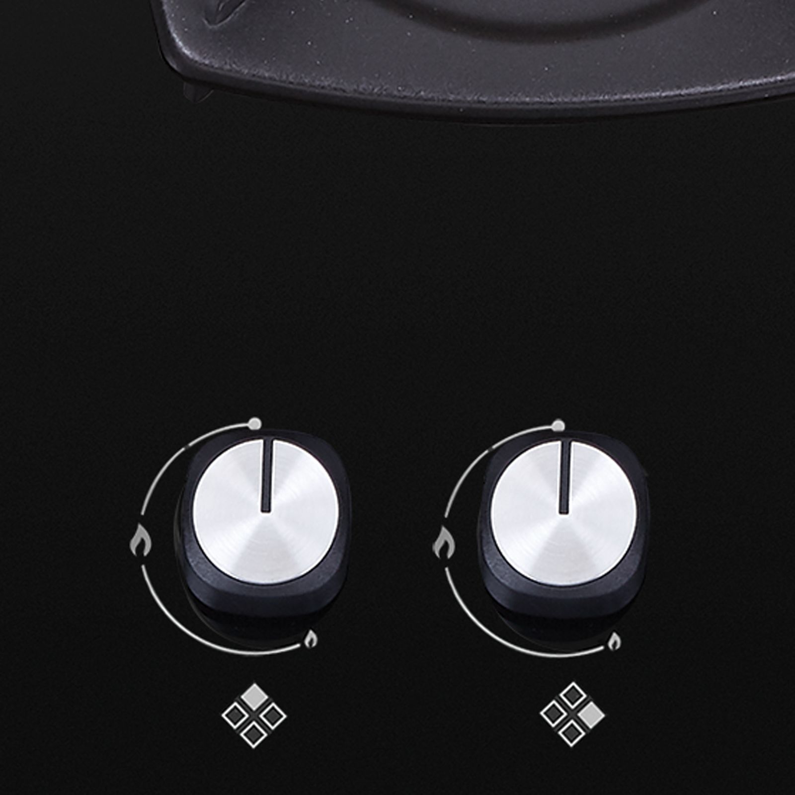 Elica DT FLEXI FB MFC 4B 70 SWIRL Glass Top 4 Burner Automatic Electric Hob (Cast Iron Grid, Black)_5