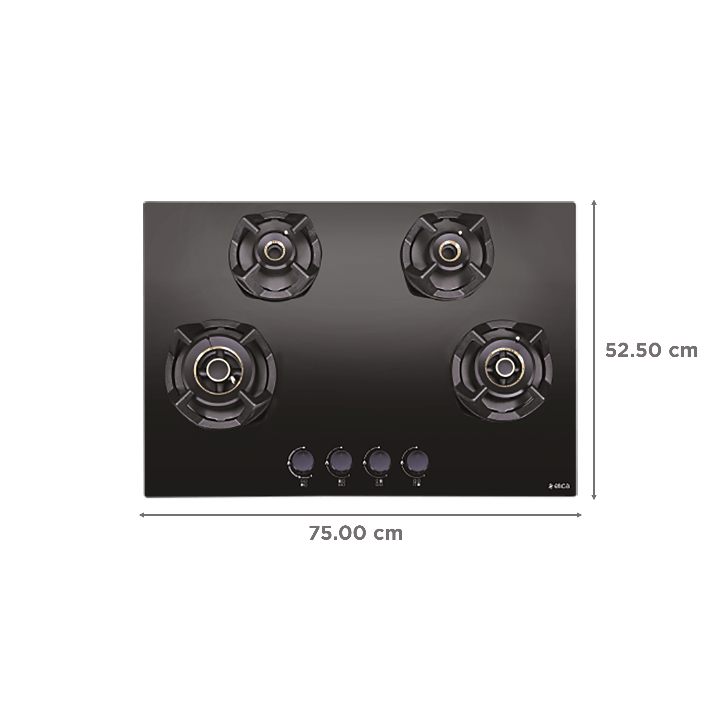 Elica CLASSIC FLEXI AB MFC 4B 75 MT Glass Top 4 Burner Automatic Electric Hob (Cast Iron Grid, Black)_2