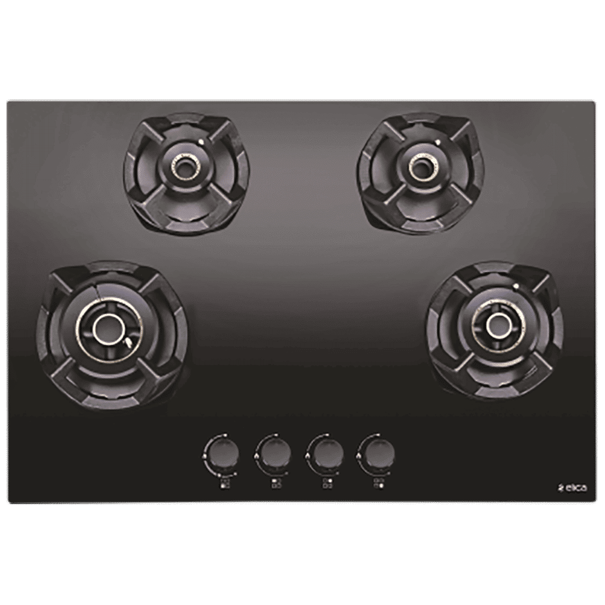 Elica CLASSIC FLEXI AB MFC 4B 90 R MT Glass Top 4 Burner Automatic Electric Hob (Cast Iron Grid, Black)_1