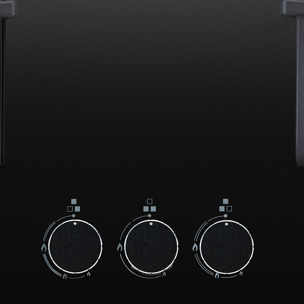 Elica PRO AB MFC 3B 70 DX Glass Top 3 Burner Automatic Electric Hob (Round Metallic Knob, Black)_5