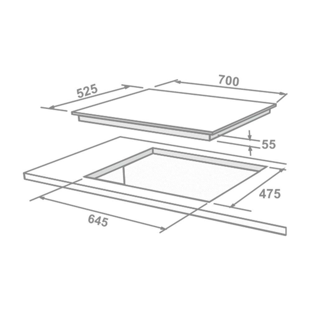 Elica PRO AB MFC 3B 70 DX Glass Top 3 Burner Automatic Electric Hob (Round Metallic Knob, Black)_7