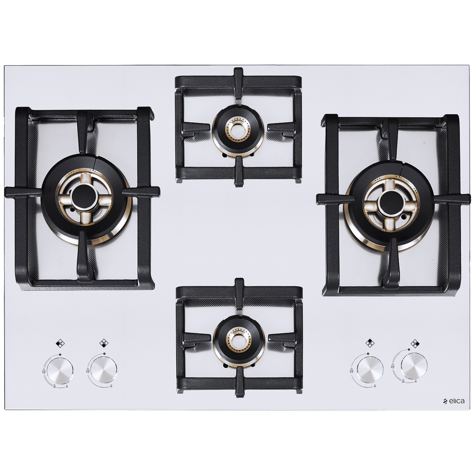 Elica INOX PRO FB MFC 4B 70 DX 4 Burner Automatic Electric Hob (Round Metallic Knob, Stainless Steel)_1