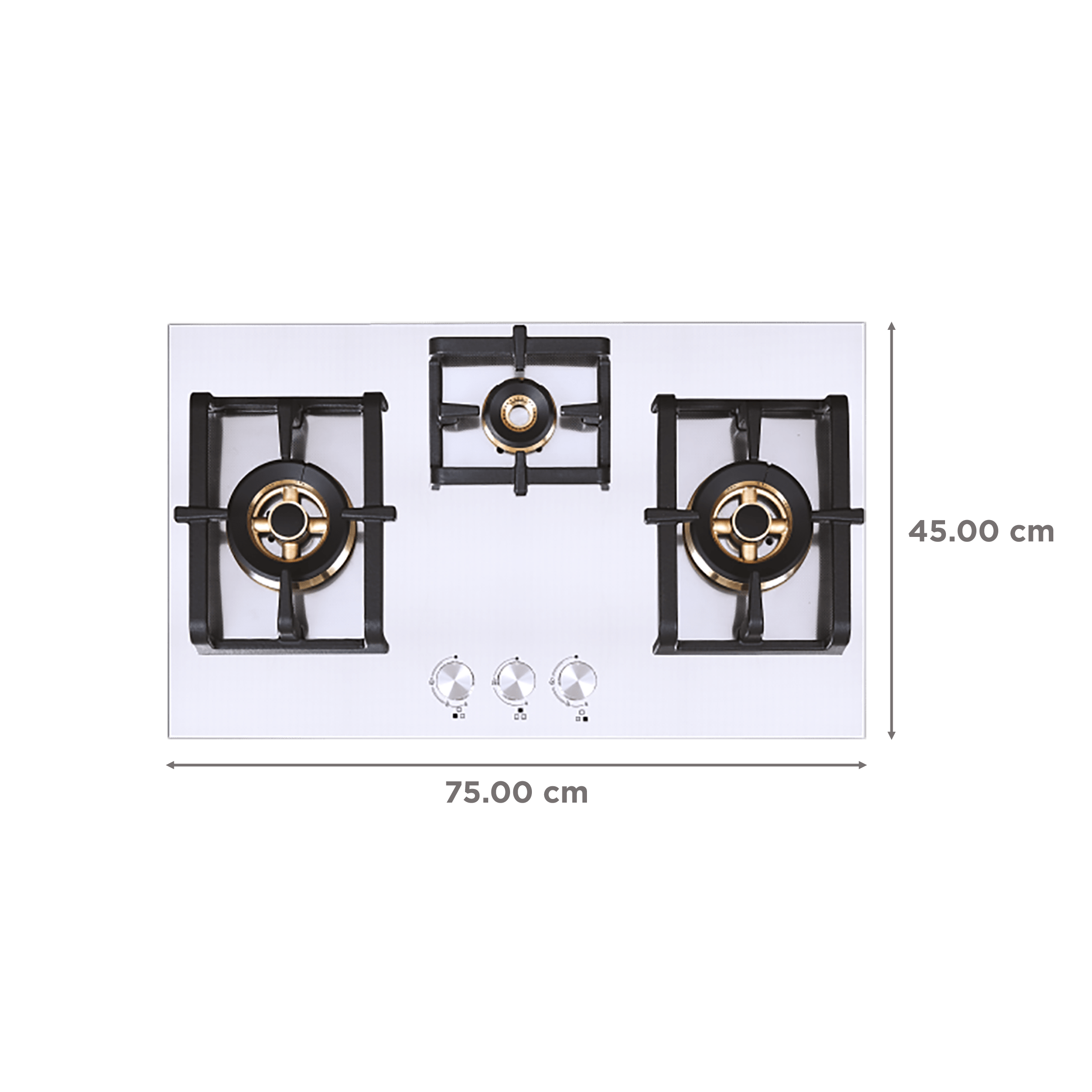 Elica INOX PRO FB MFC 3B 75 DX FFD 3 Burner Automatic Electric Hob (Round Metallic Knob, Stainless Steel) Elica INOX PRO FB MFC 3B 75 DX FFD 3 Burner Automatic Electric Hob (Round Metallic Knob, Stainless Steel)_2