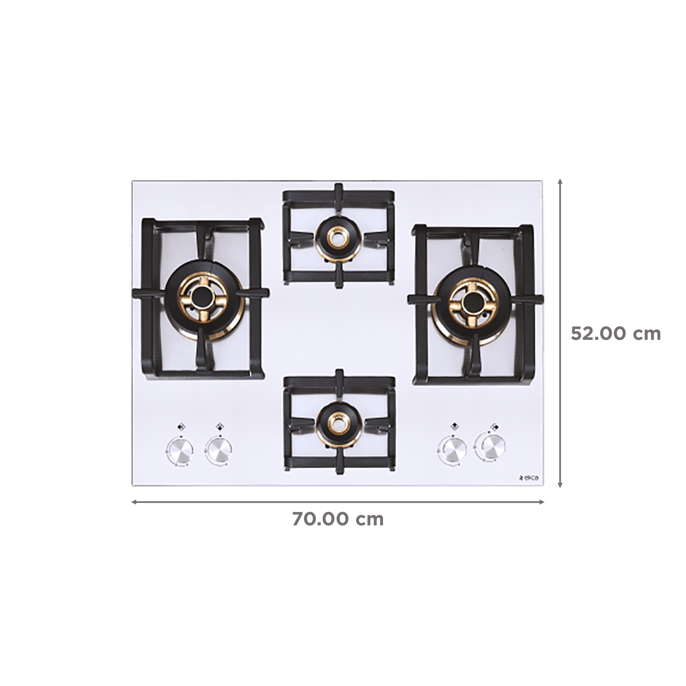 Elica INOX PRO FB MFC 4B 70 DX FFD 4 Burner Automatic Electric Hob (Round Metallic Knob, Stainless Steel) Elica INOX PRO FB MFC 4B 70 DX FFD 4 Burner Automatic Electric Hob (Round Metallic Knob, Stainless Steel)_2