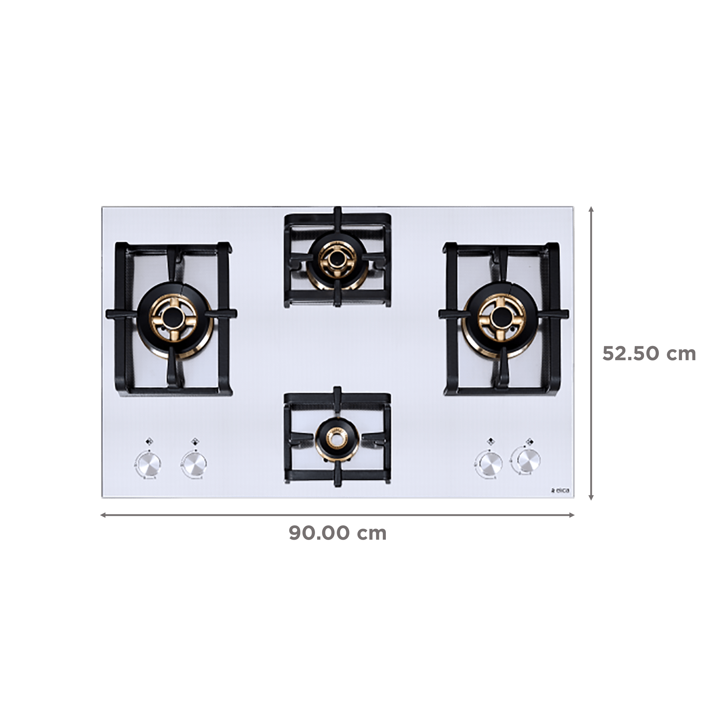 Elica INOX PRO FB MFC 4B 91 DX FFD 4 Burner Automatic Electric Hob (Round Metallic Knob, Stainless Steel)_2