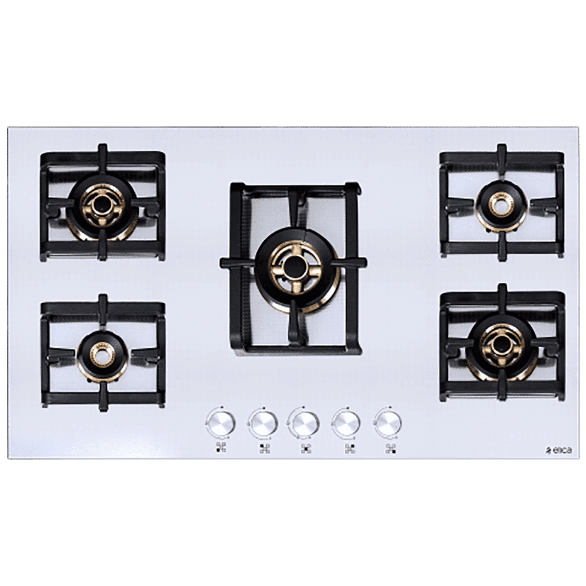 Elica INOX PRO FB MFC 5B 90 MT FFD 5 Burner Automatic Electric Hob (Round Metallic Knob, Stainless Steel)_1