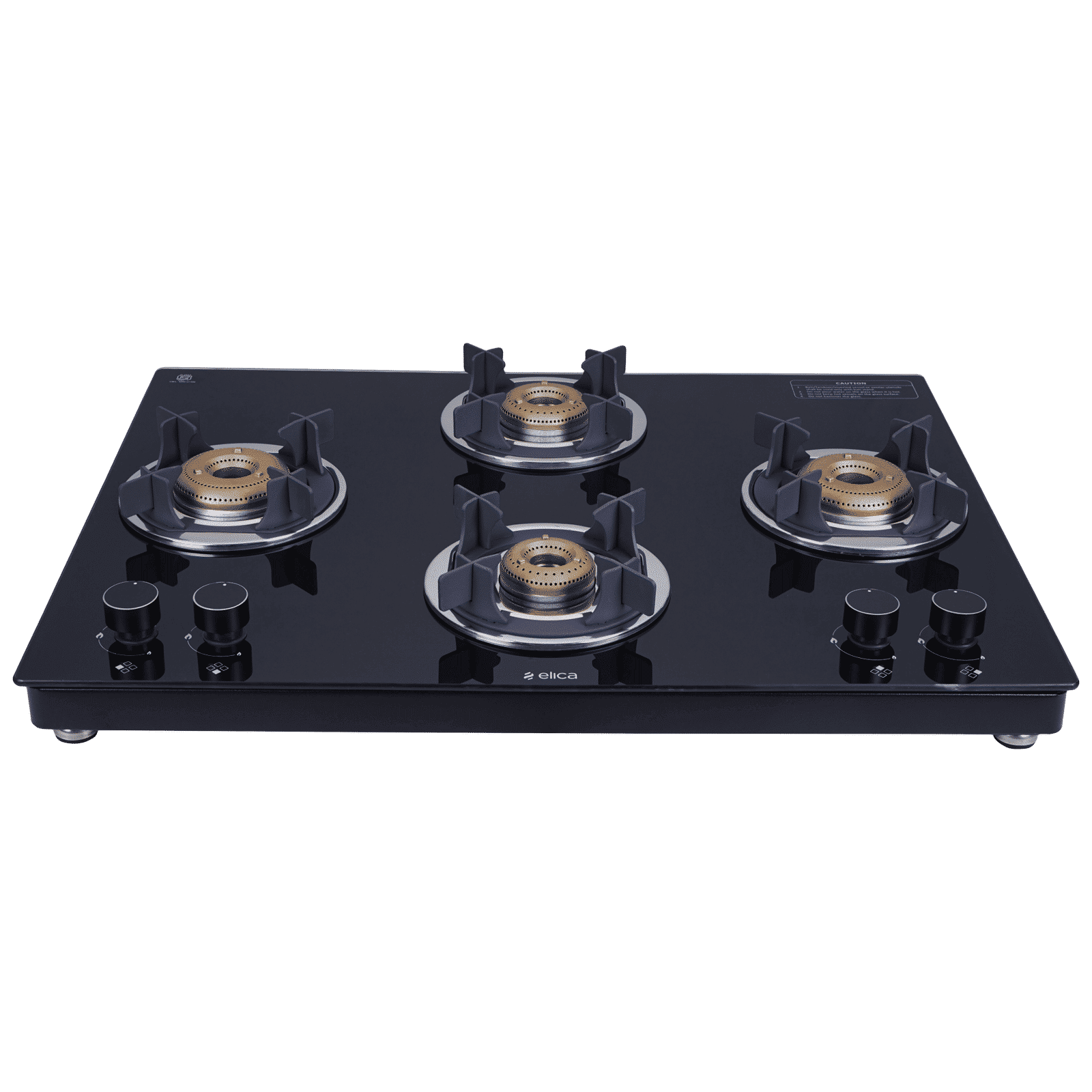 Elica 694 CT VETRO 2J (TKN CROWN DT SERIES) Toughened Glass Top 4 Burner Manual Gas Stove (Ultra Slim Frame, Black) Elica 694 CT VETRO 2J (TKN CROWN DT SERIES) Toughened Glass Top 4 Burner Manual Gas Stove (Ultra Slim Frame, Black)_1