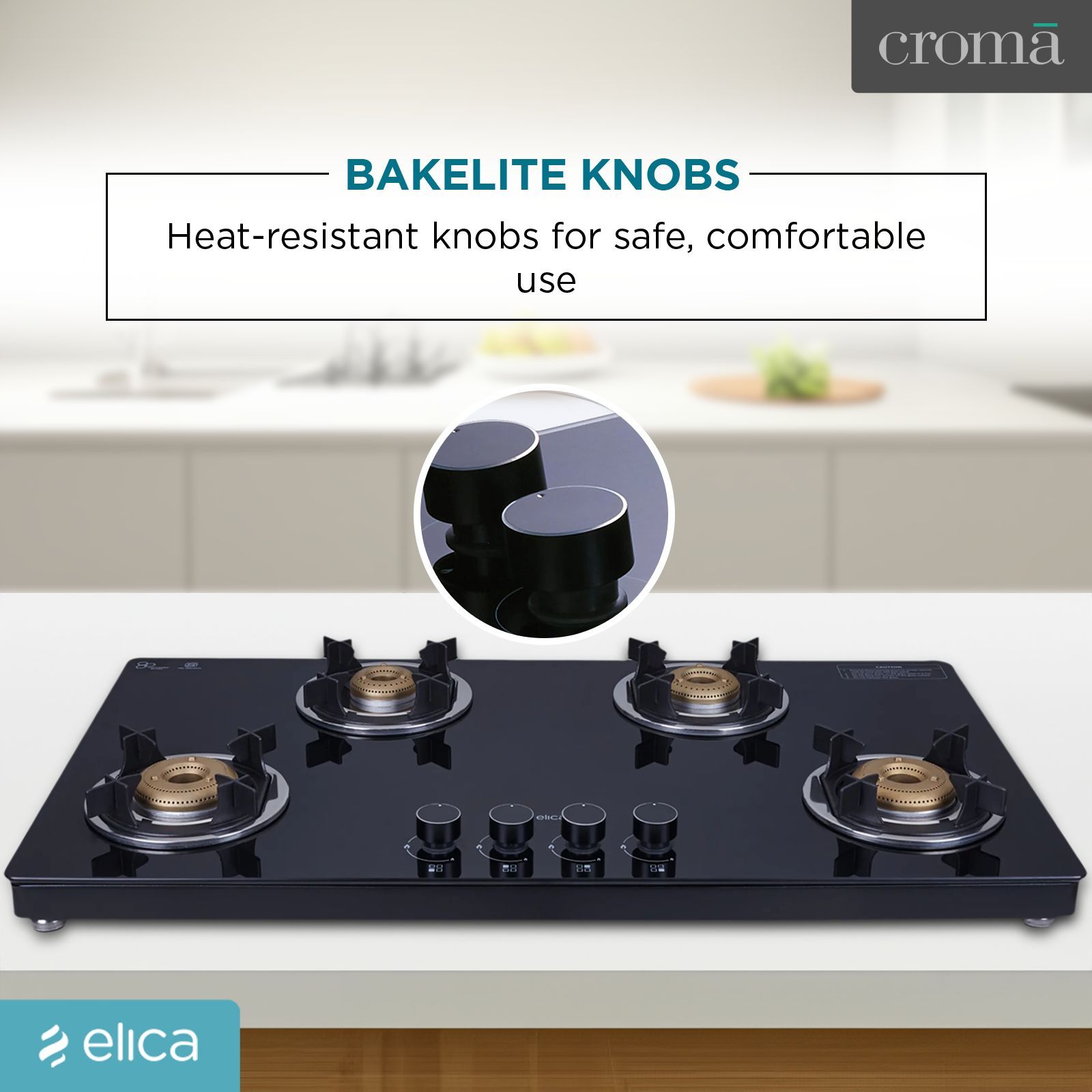Elica 904 CT VETRO 2J (TKN CROWN DT SERIES) Toughened Glass Top 4 Burner Manual Gas Stove (Ultra Slim Frame, Black) Elica 904 CT VETRO 2J (TKN CROWN DT SERIES) Toughened Glass Top 4 Burner Manual Gas Stove (Ultra Slim Frame, Black)_13