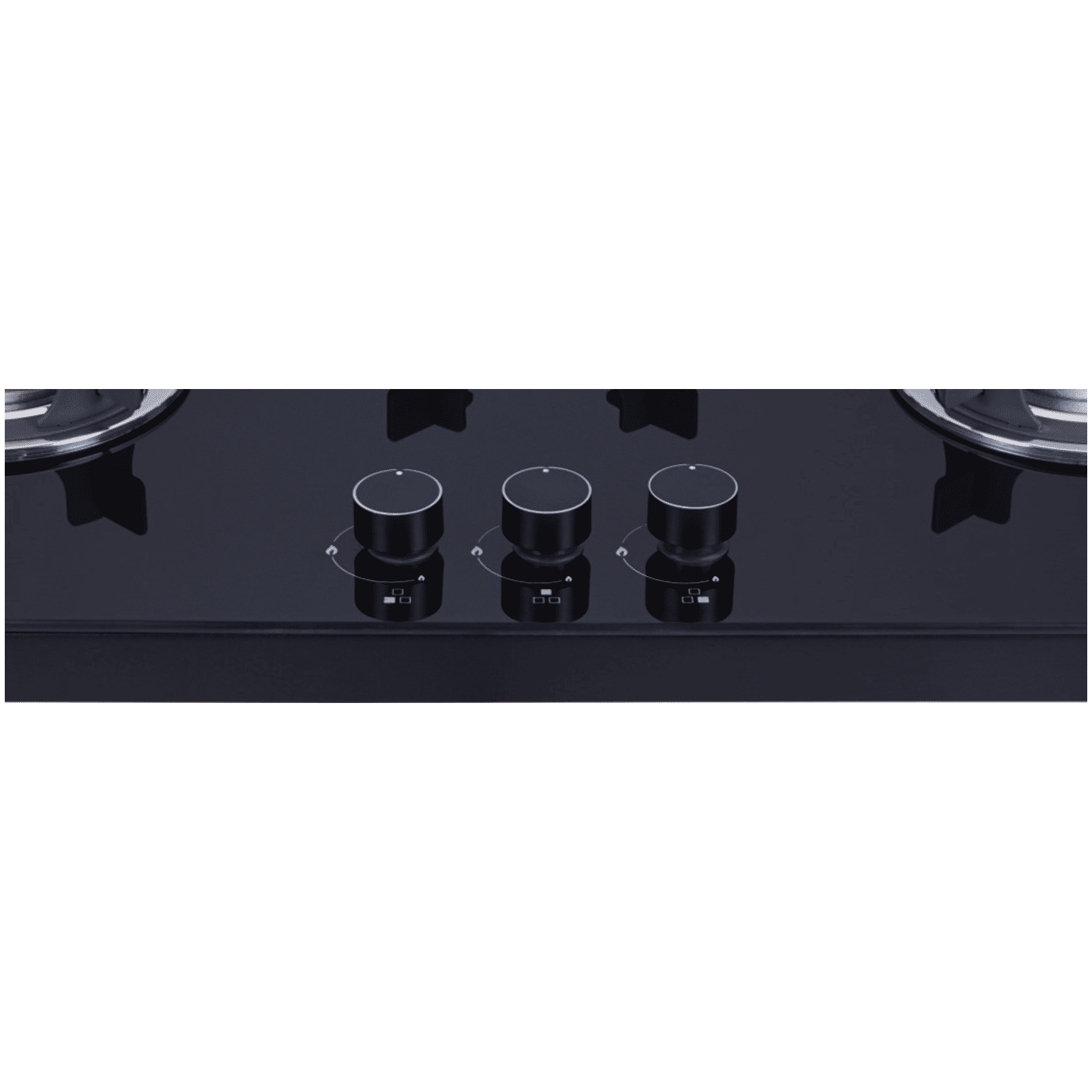 elica 773 CT VETRO (TKN CROWN DT SERIES) Toughened Glass Top 3 Burner Automatic Gas Stove (Ultra Slim Frame, Black)_8