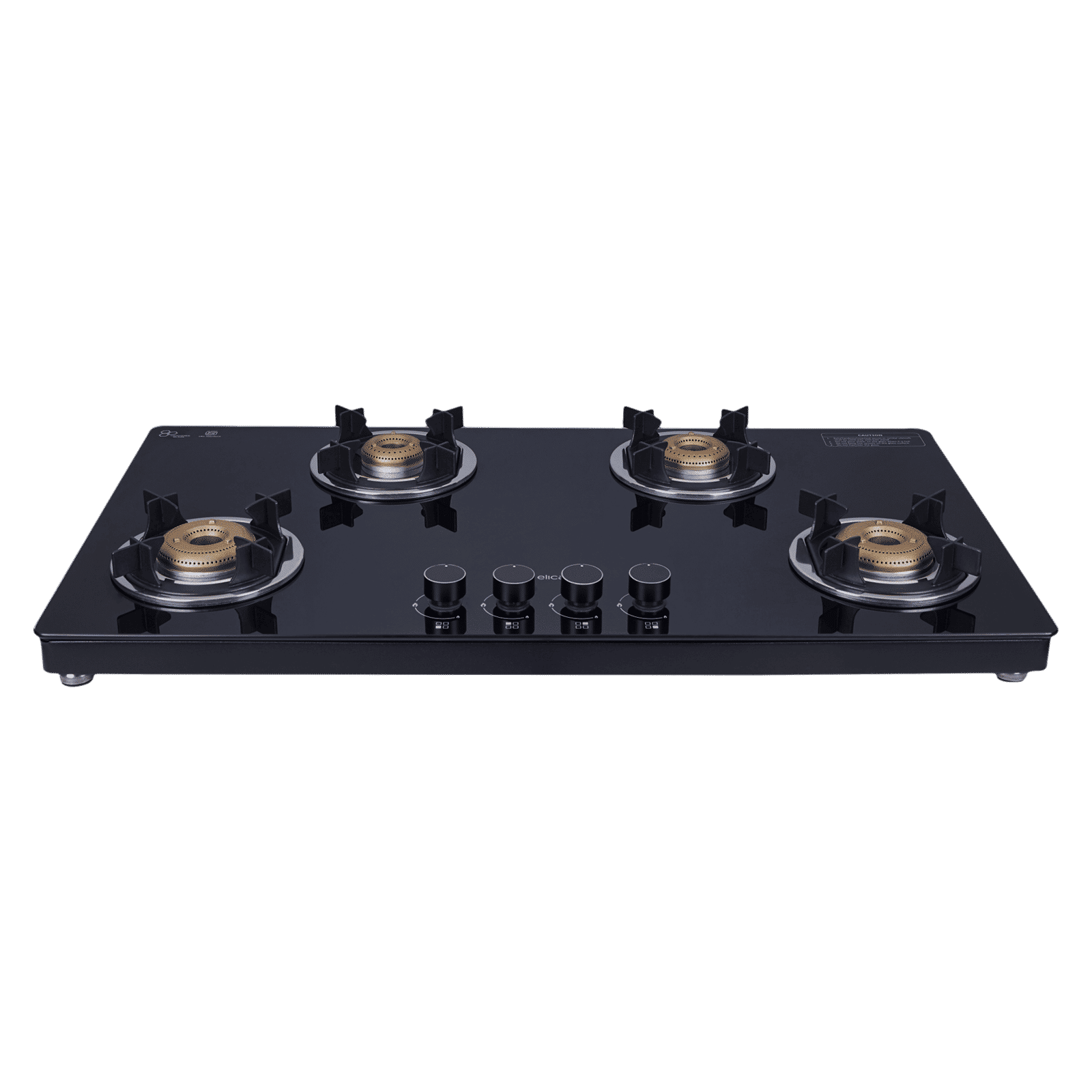 Elica 904 CT VETRO 2J (TKN CROWN DT SERIES) Toughened Glass Top 4 Burner Automatic Gas Stove (Ultra Slim Frame, Black) Elica 904 CT VETRO 2J (TKN CROWN DT SERIES) Toughened Glass Top 4 Burner Automatic Gas Stove (Ultra Slim Frame, Black)_1