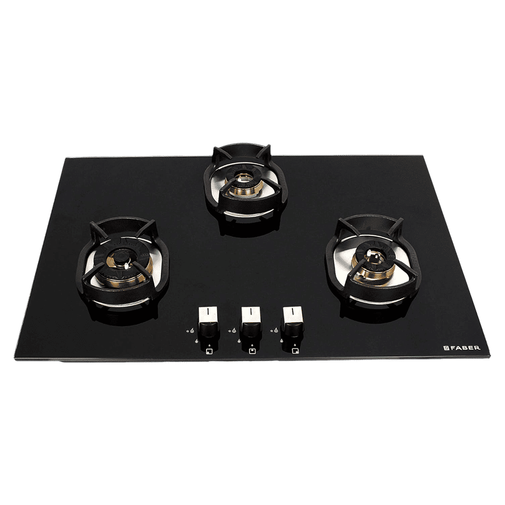 Faber Nexus IND HT783 CRS BR CI AI Toughened Glass Top 3 Burner Automatic Hob (Heat Resistant, Black)_1
