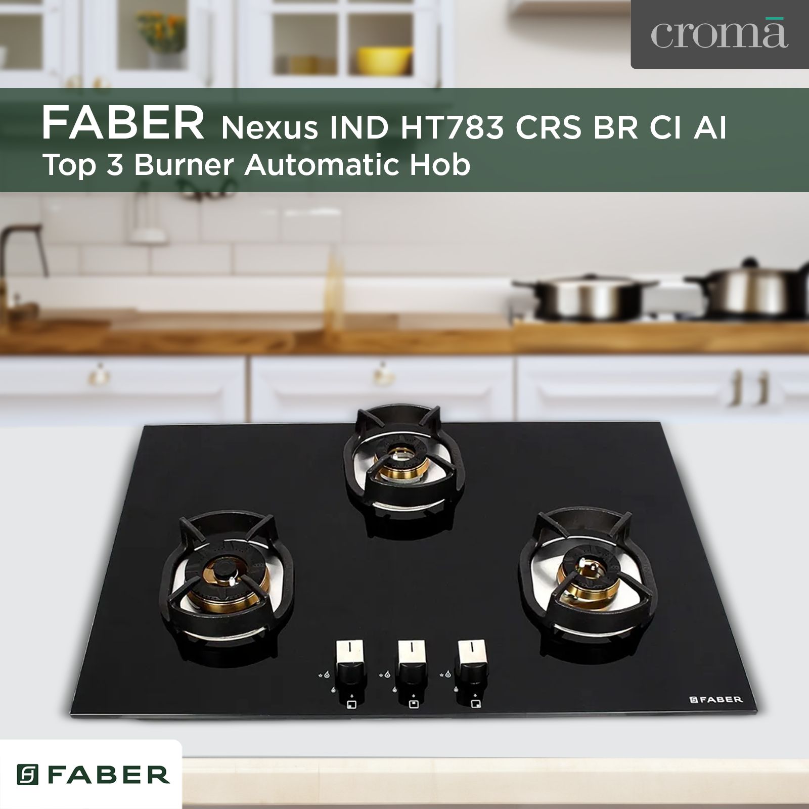 Faber Nexus IND HT783 CRS BR CI AI Toughened Glass Top 3 Burner Automatic Hob (Heat Resistant, Black)_12