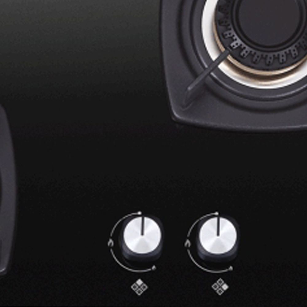 Elica DT FLEXI FB MFC 4B 91 SWIRL Toughened Glass Top 4 Burner Automatic Hob (Cast Iron Grid, Black)_5