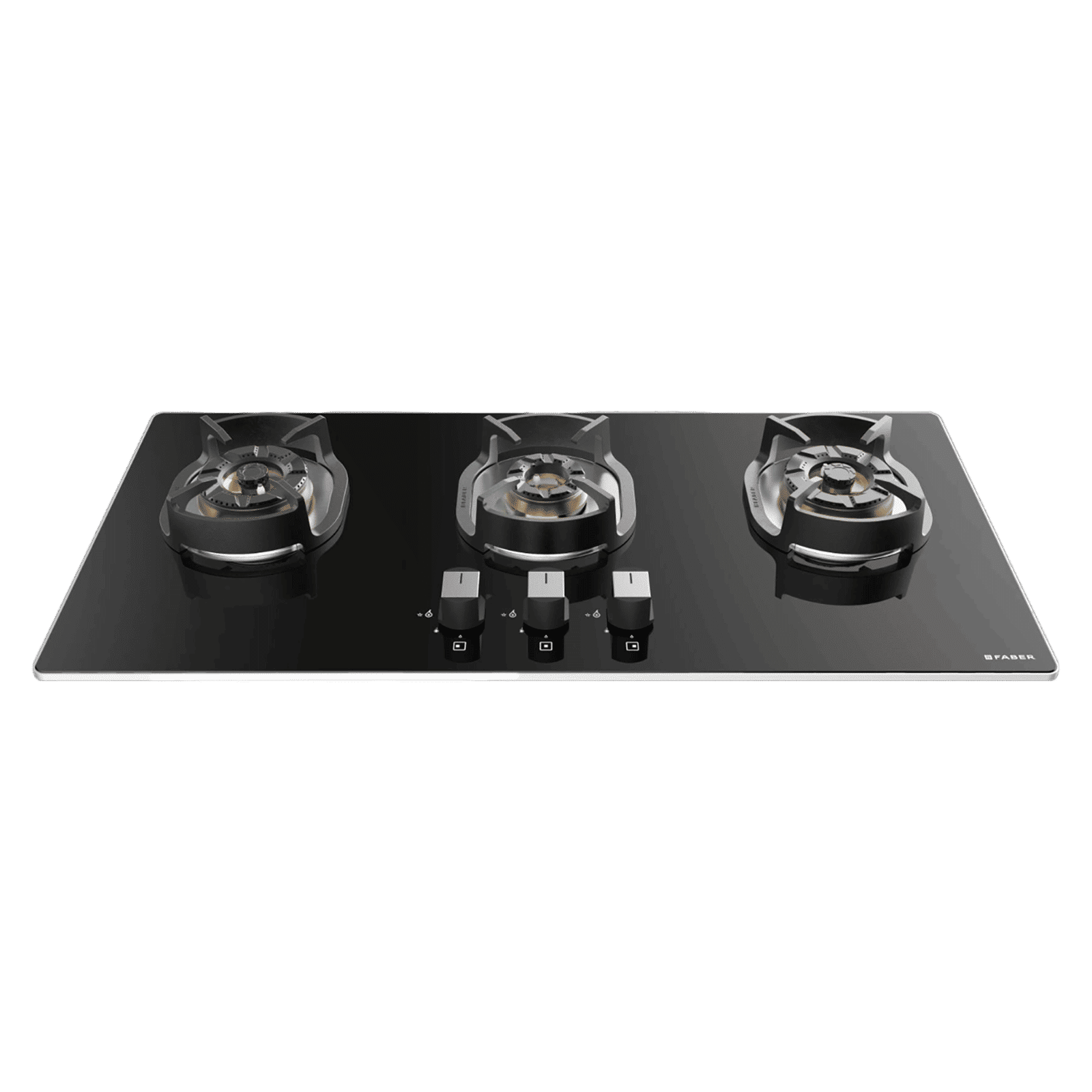 Faber Nexus IND HT803 CRS BR CI AI Toughened Glass Top 3 Burner Automatic Hob (Cast Iron Pan Support, Black) Faber Nexus IND HT803 CRS BR CI AI Toughened Glass Top 3 Burner Automatic Hob (Cast Iron Pan Support, Black)_1