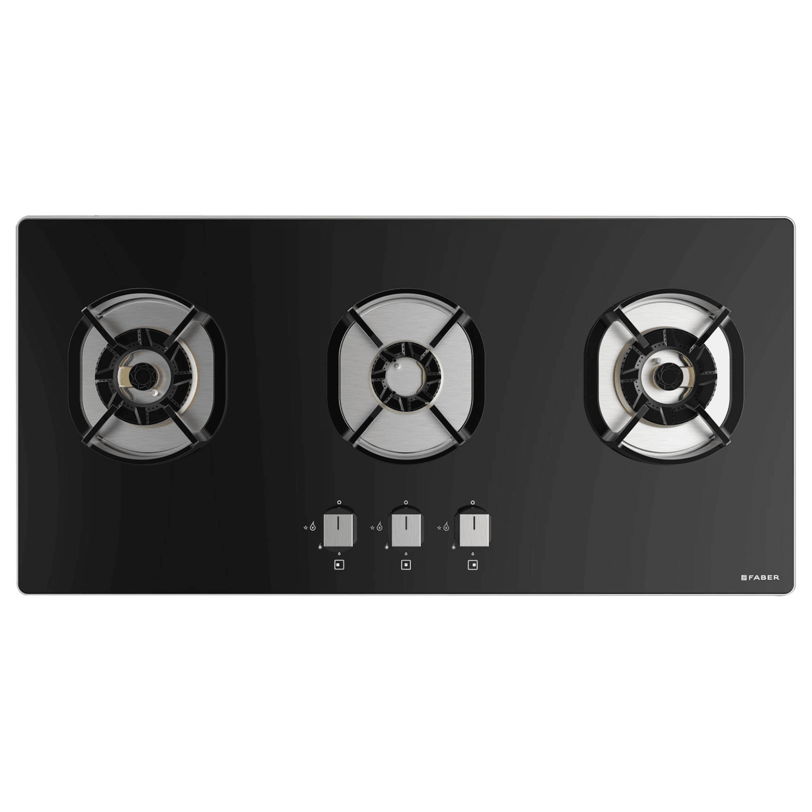 Faber Nexus IND HT803 CRS BR CI AI Toughened Glass Top 3 Burner Automatic Hob (Cast Iron Pan Support, Black) Faber Nexus IND HT803 CRS BR CI AI Toughened Glass Top 3 Burner Automatic Hob (Cast Iron Pan Support, Black)_6