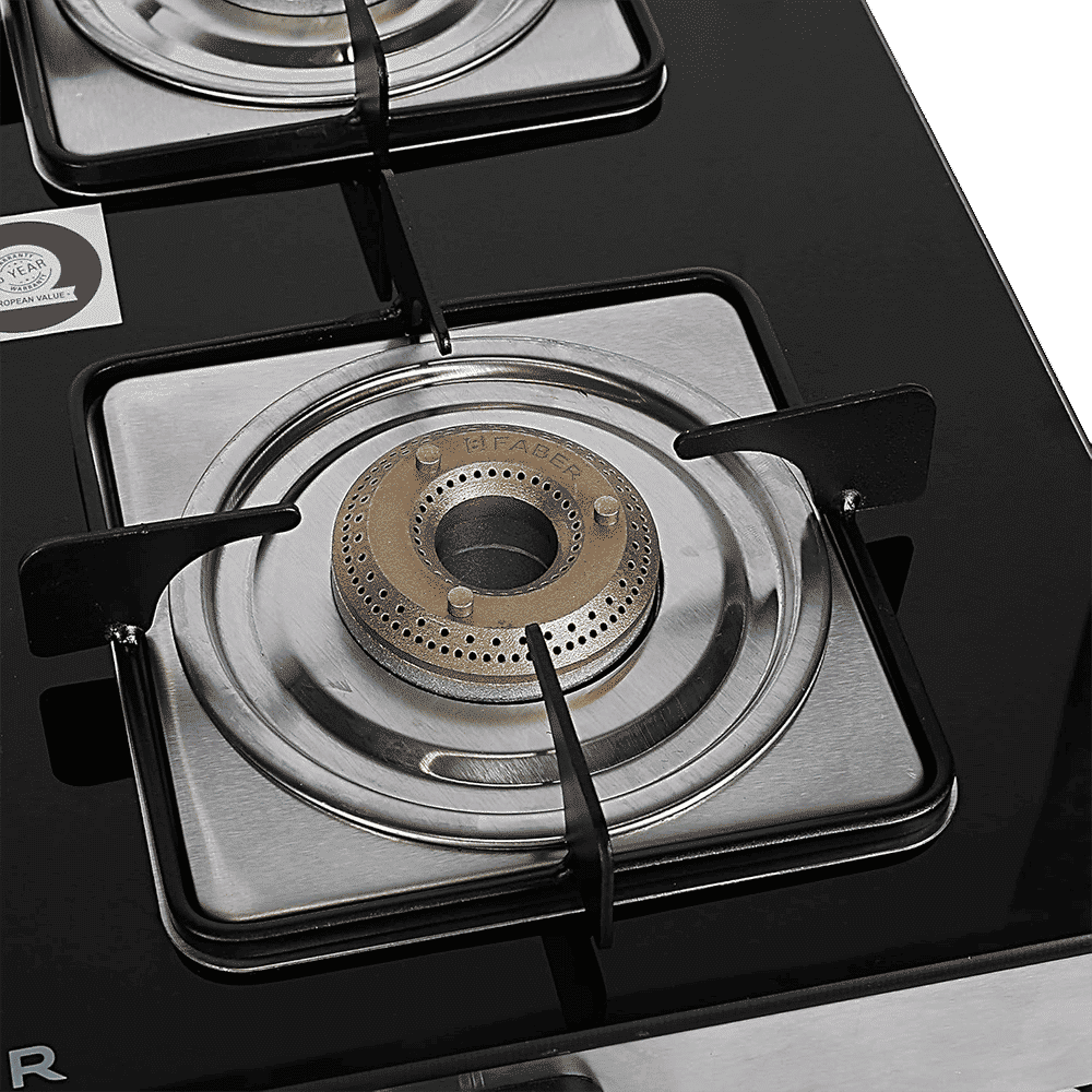 FABER Supreme Plus C Toughened Glass Top 4 Burner Manual Gas Stove (Anti Leak Technology, Black)_4