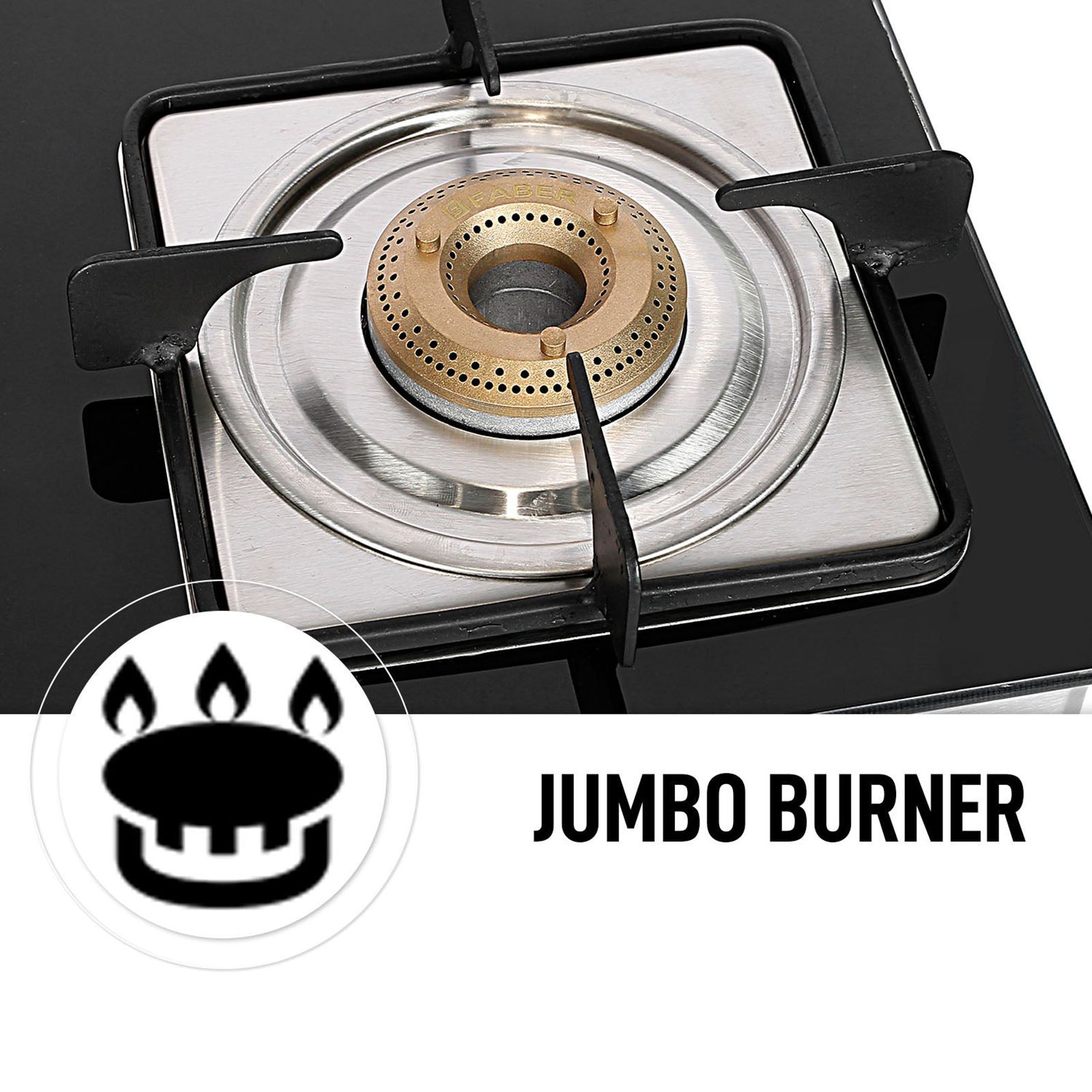 FABER Supreme Plus C Toughened Glass Top 4 Burner Manual Gas Stove (Anti Leak Technology, Black)_6