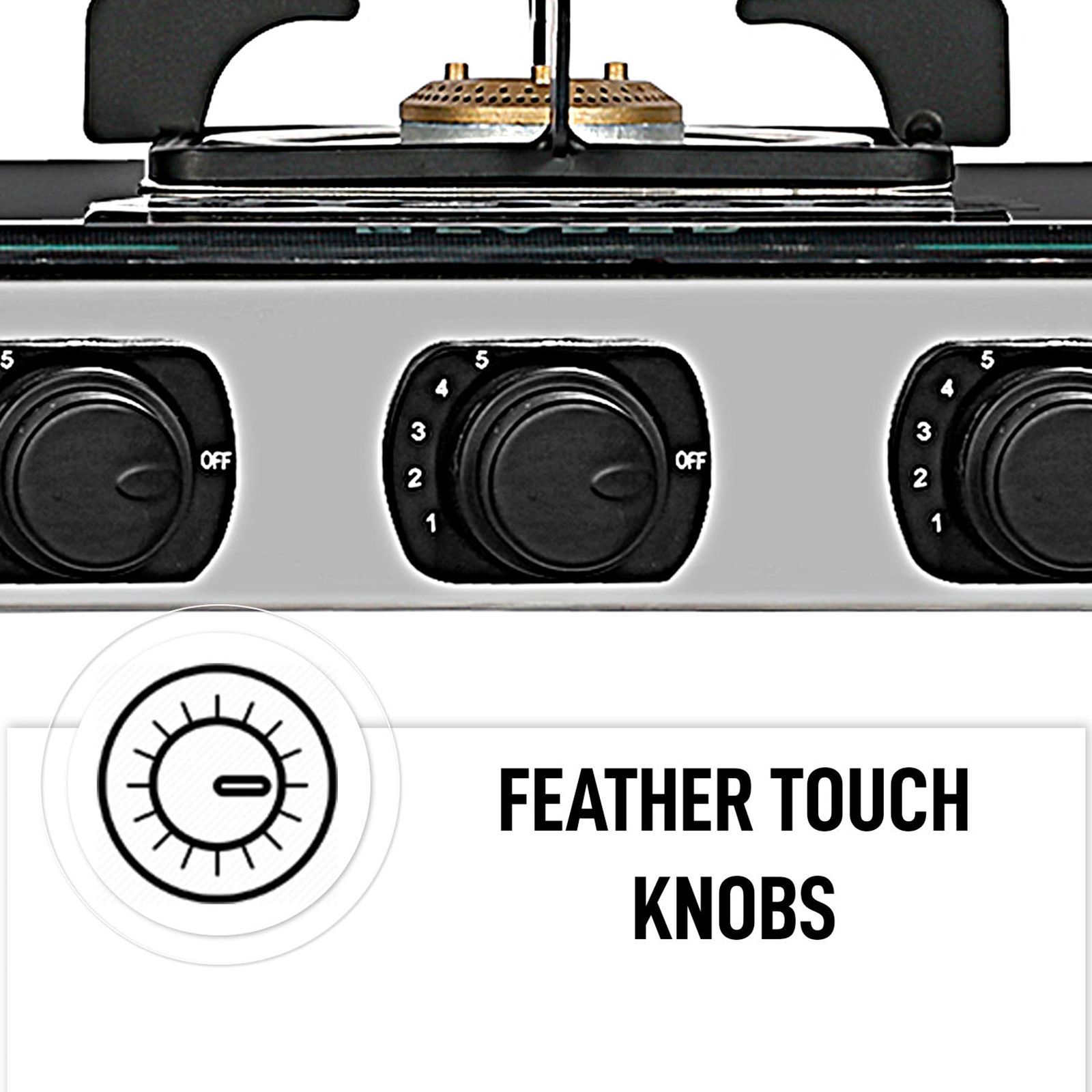 FABER Supreme Plus C Toughened Glass Top 4 Burner Manual Gas Stove (Anti Leak Technology, Black)_7