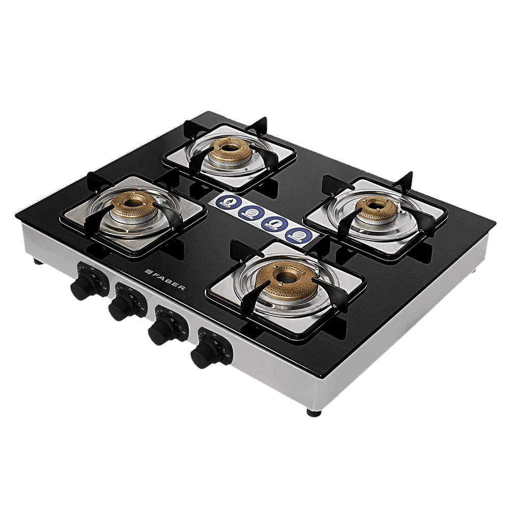 FABER Supreme Plus C 4BB AI 4 Burner Manual Hob (Euro Coating Square Pan Support, Black)_7