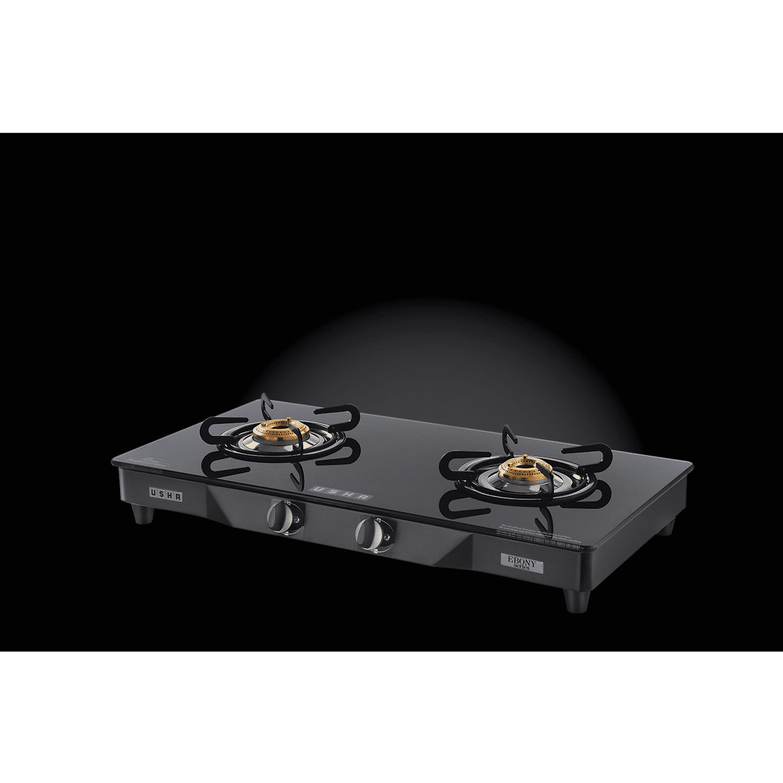 USHA Ebony GS2001 Toughened Glass Top 2 Burner Manual Gas Stove (Slim Line Design, Black)_10
