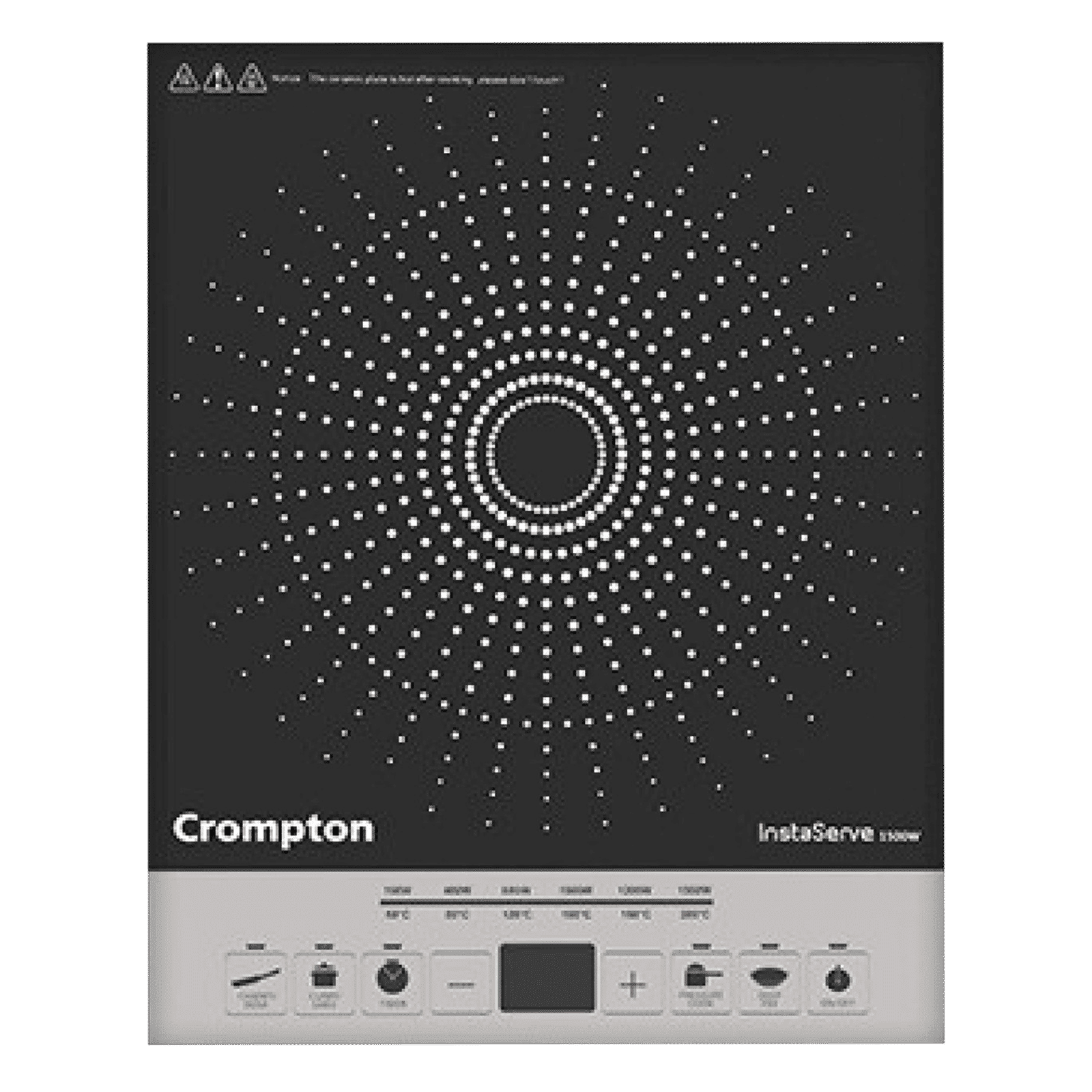 Crompton InstaServe 1500W Induction Cooktop with 4 Preset Menus_1