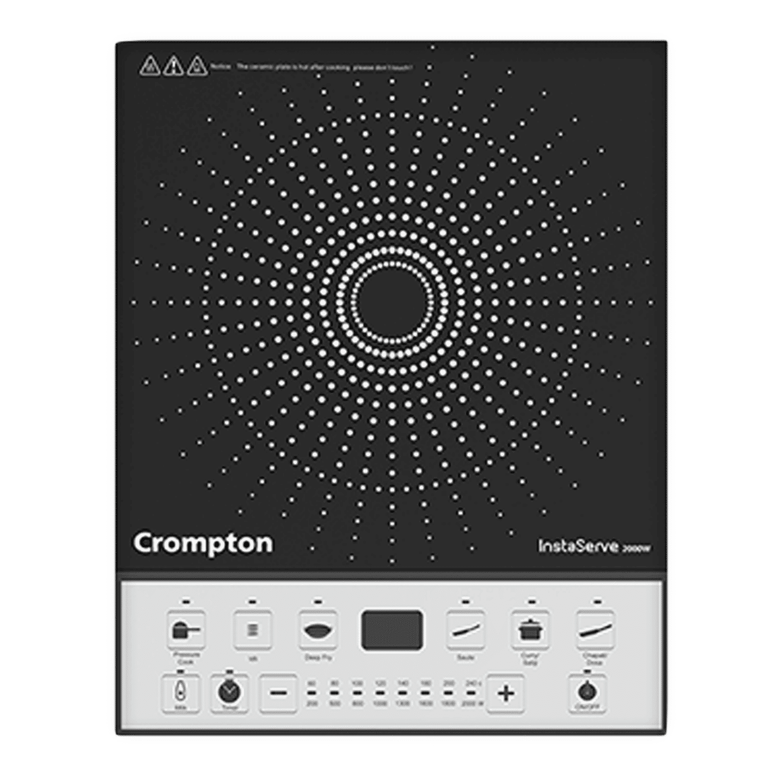Crompton InstaServe 2000W Induction Cooktop with 7 Preset Menus_1