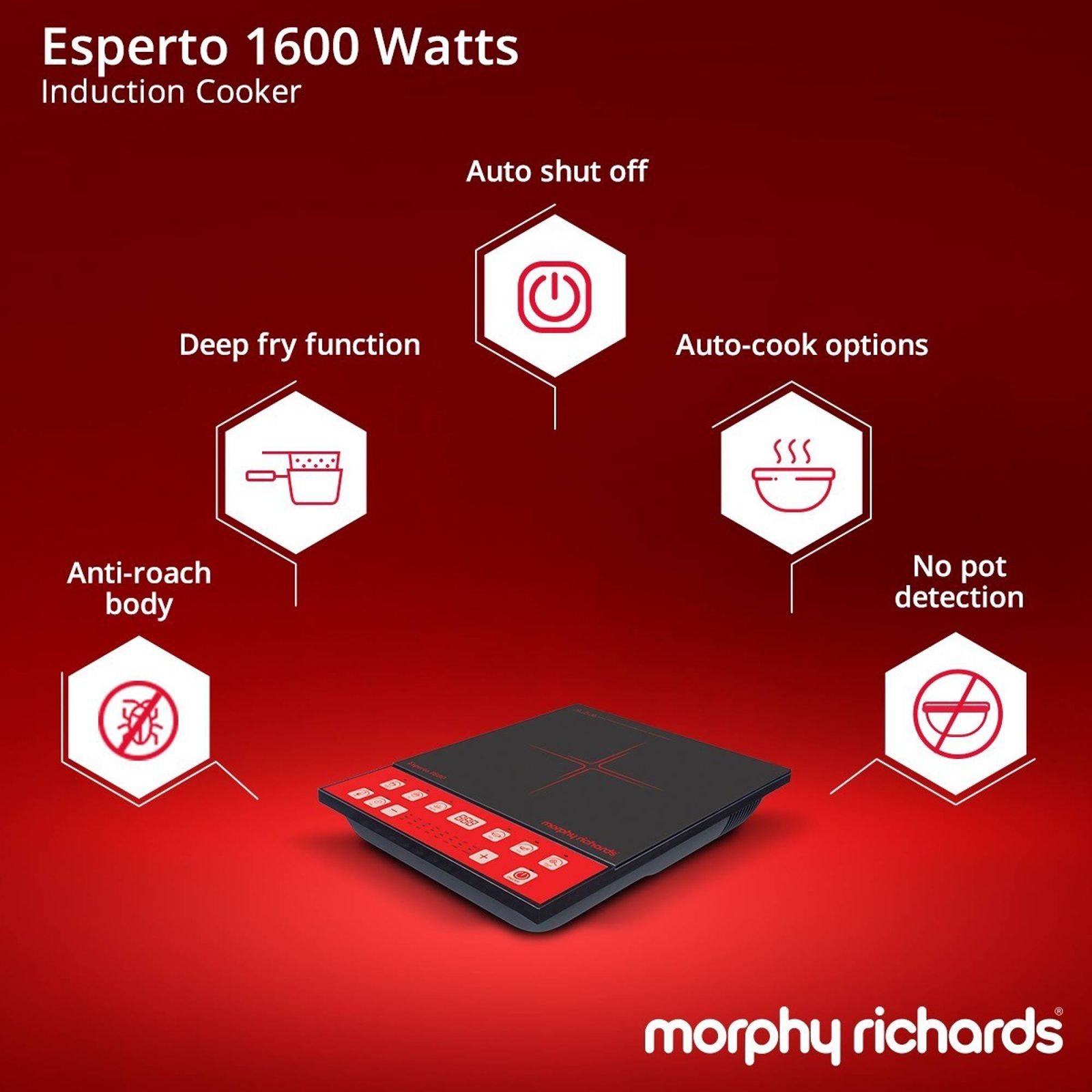 morphy richards Esperto 1600W Induction Cooktop with 7 Cooking Modes_5