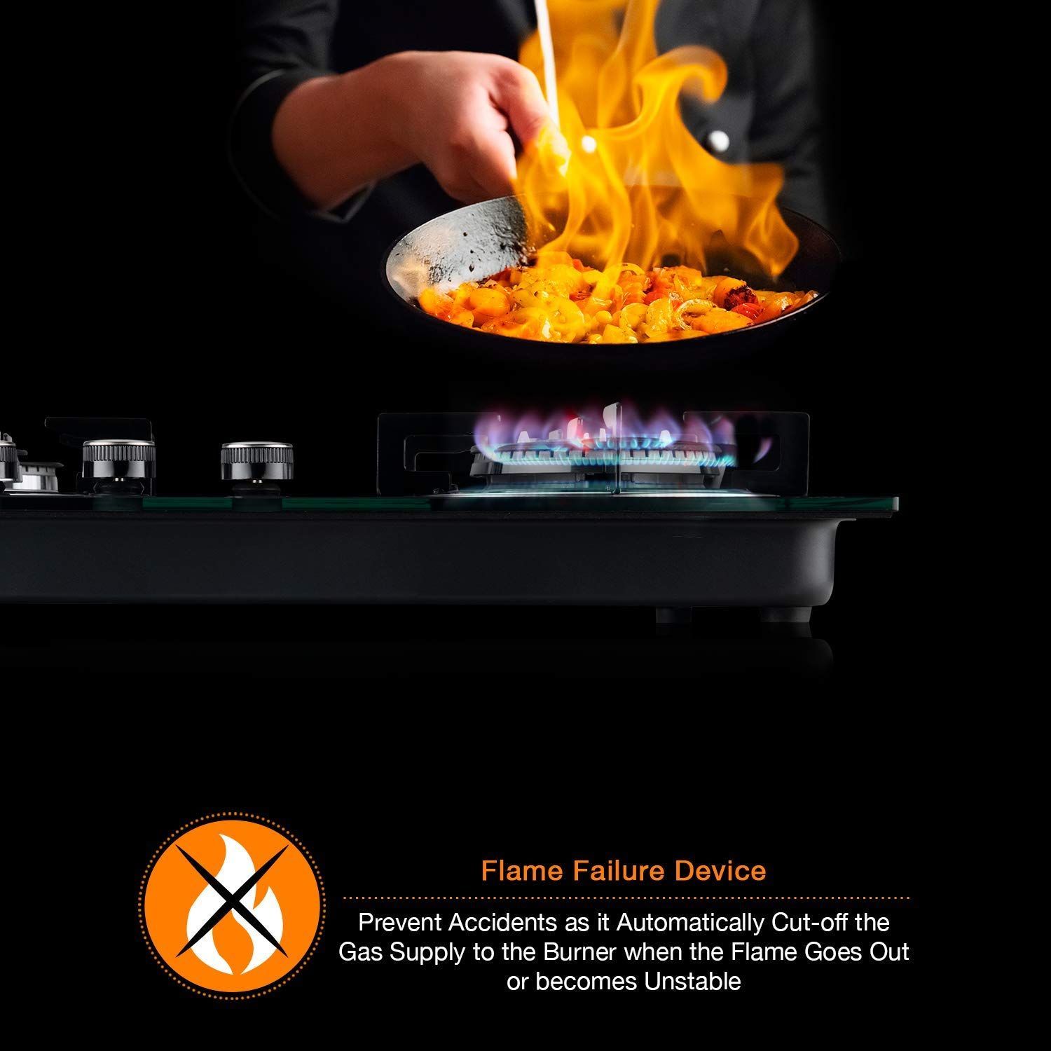 KAFF NE 4B 60 GF Tempered Glass Top 4 Burner Automatic Electric Hob (Enamelled Matt Finish Grills, Black)_11