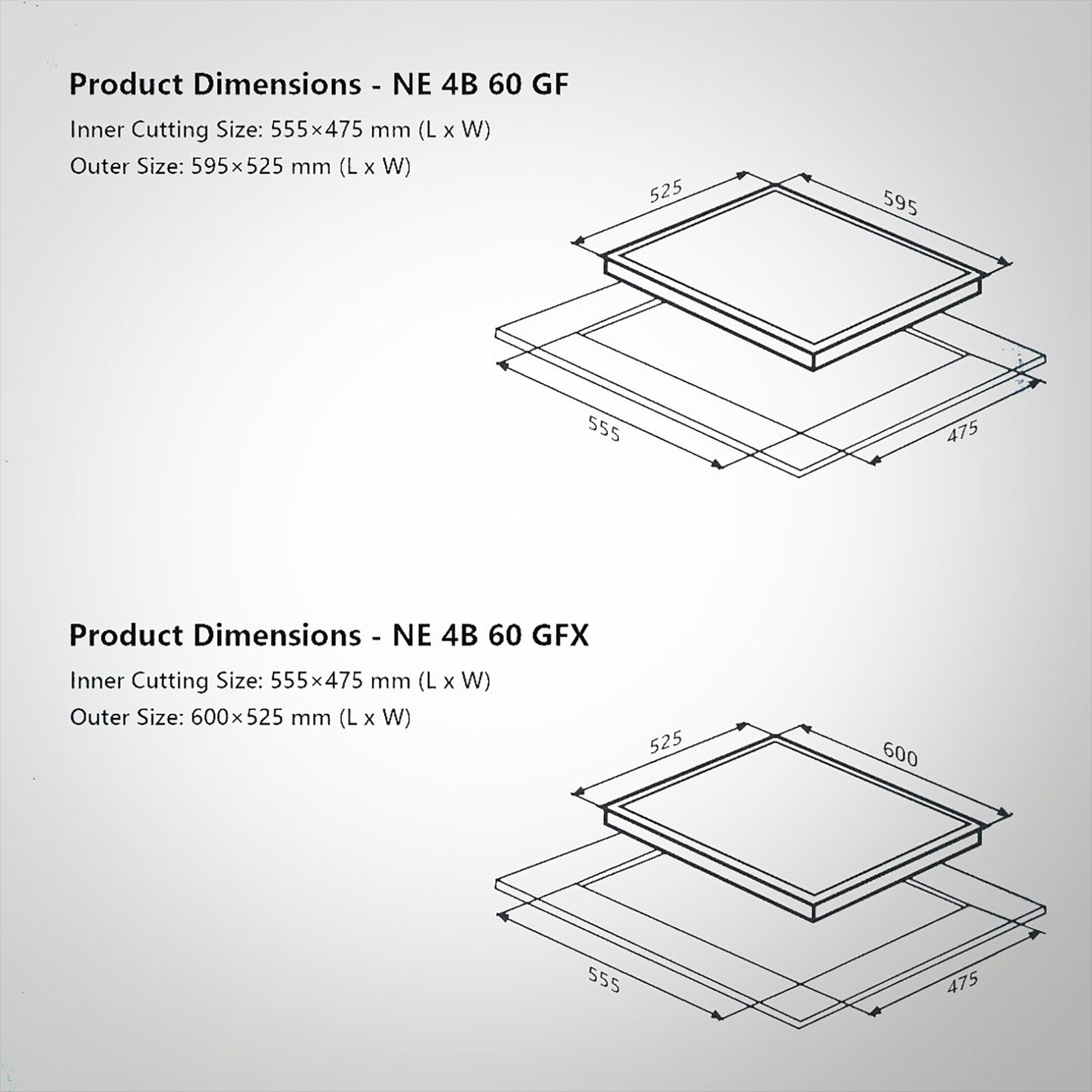 KAFF NE 4B 60 GF Tempered Glass Top 4 Burner Automatic Electric Hob (Enamelled Matt Finish Grills, Black)_7