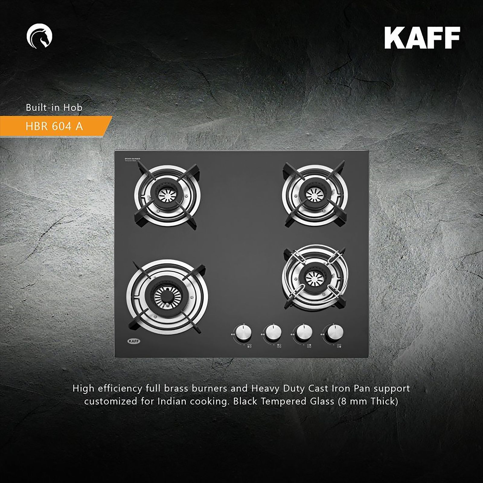 KAFF HBR 604 A Tempered Glass Top 4 Burner Automatic Electric Hob (Matte Enamelled Pan Support, Black)_15