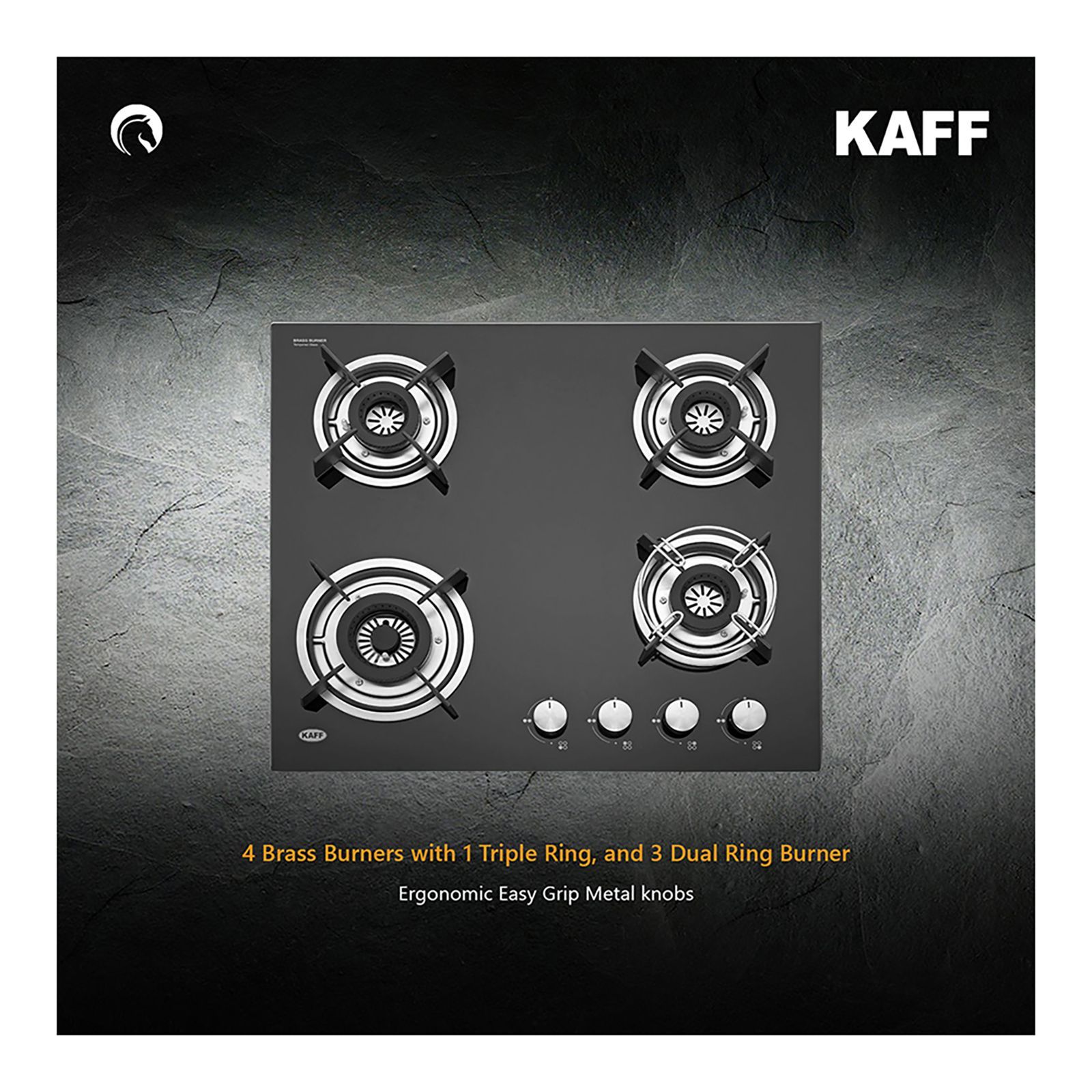 KAFF HBR 604 A Tempered Glass Top 4 Burner Automatic Electric Hob (Matte Enamelled Pan Support, Black)_17